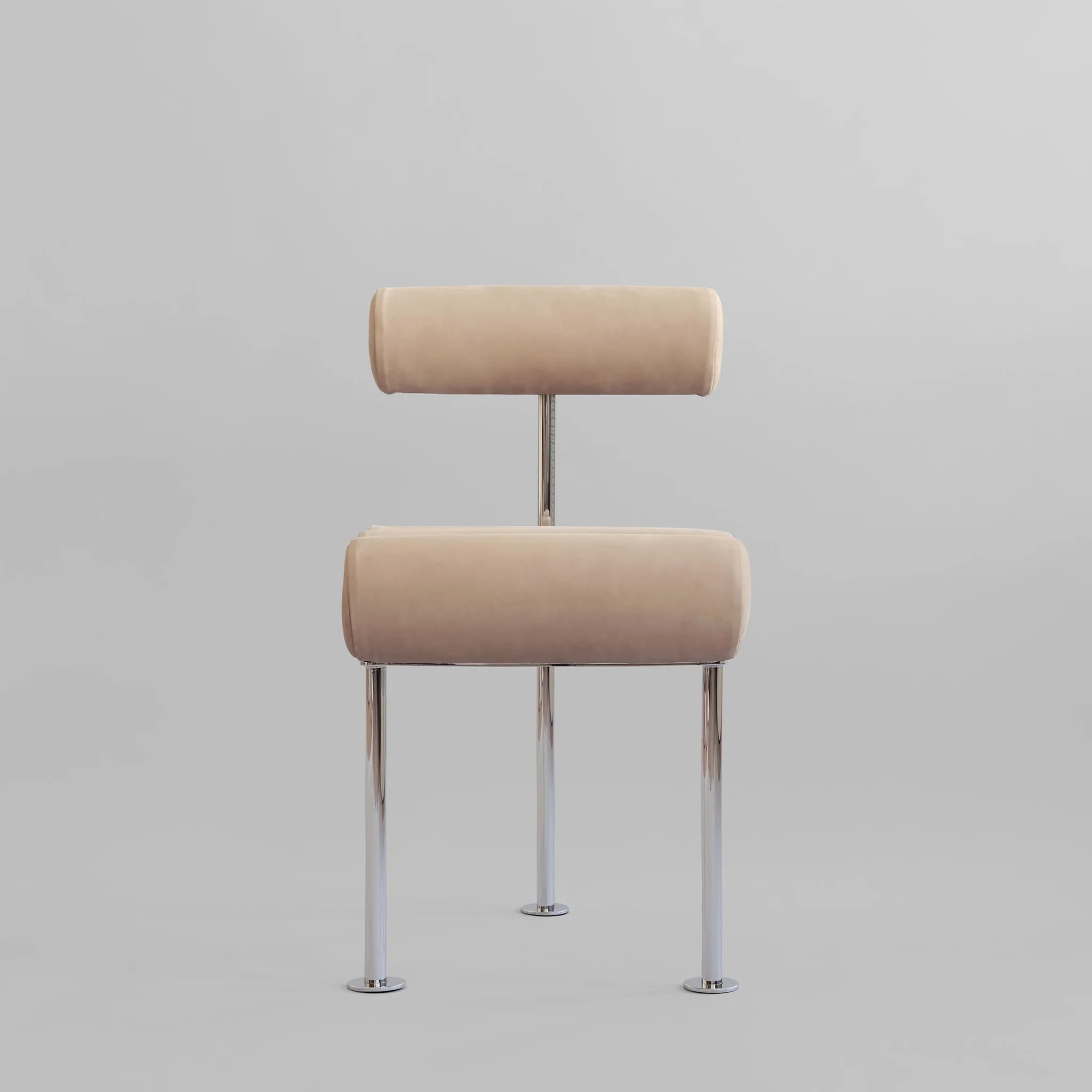 PRE-ORDER │ 101 COPENHAGEN Hiro Dining Chair, Stainless Steel/Nubuck