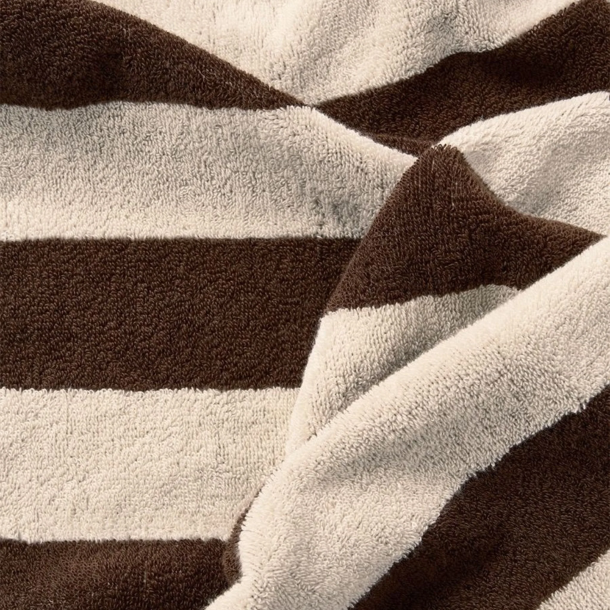 AURA HOME Riviera Stripe Hand Towel, Chocolate - Image 4
