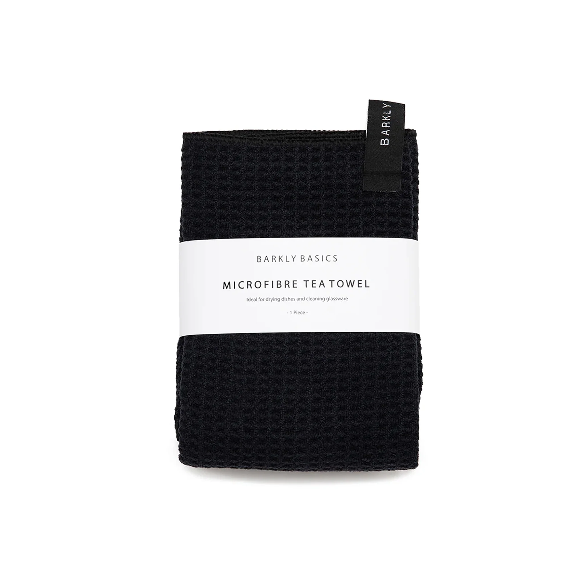 BARKLY BASICS Microfibre Tea Towel, Black