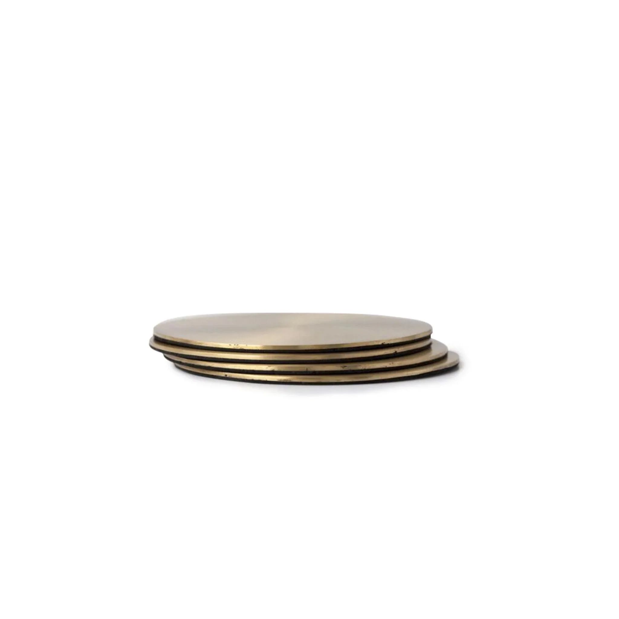 BEHR & CO Circle Coasters, Brass (Set of 4) - Image 2