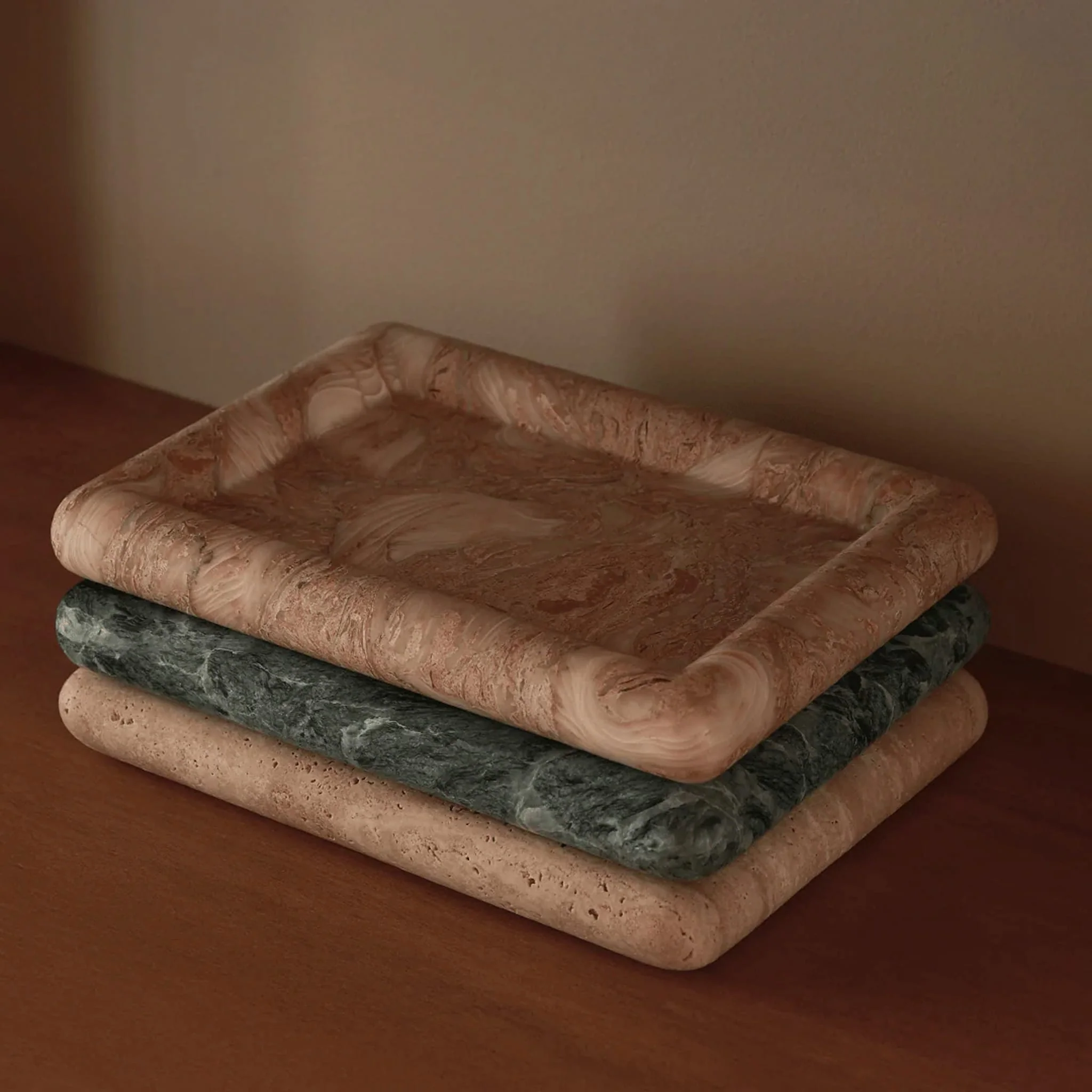 BLACK BLAZE Halo Rectangle Tray, L 25cm, Fossil Pink - Image 4
