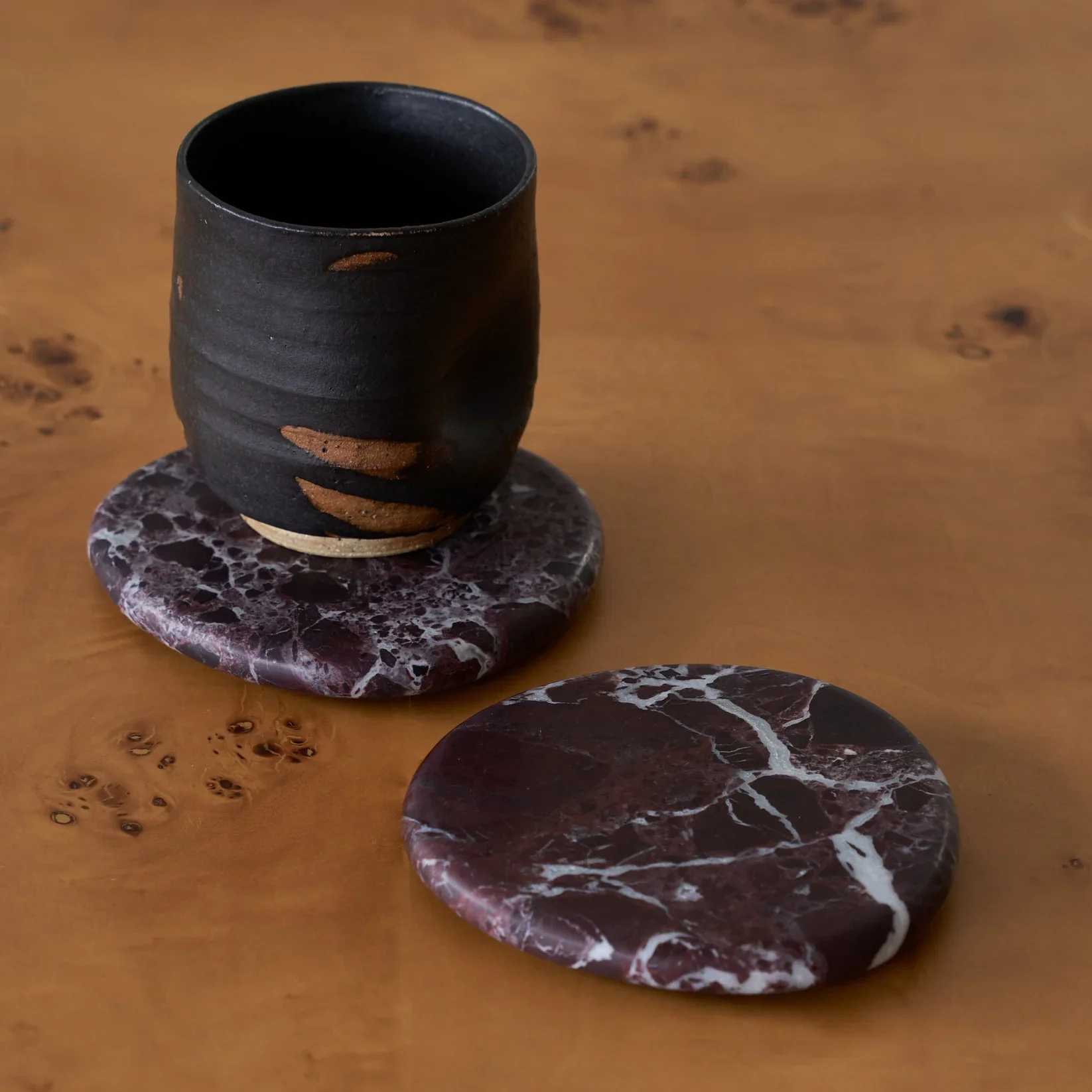 BLACK BLAZE Stone Coaster, Rosso Levanto (Set of 2) - Image 4