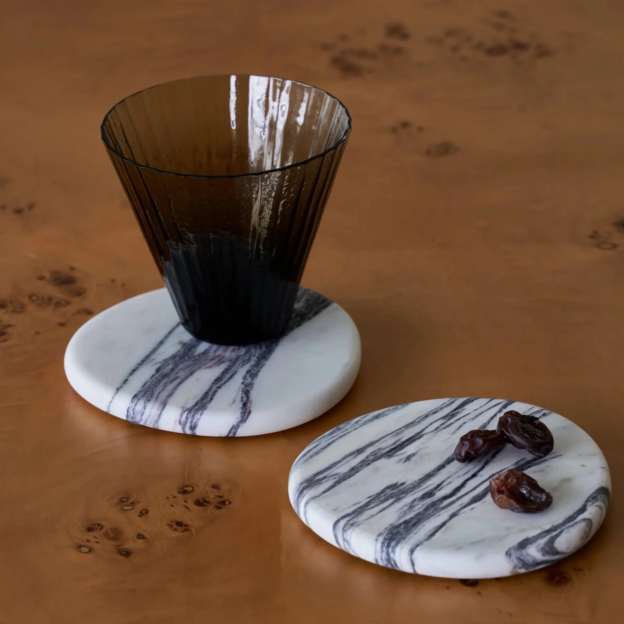 BLACK BLAZE Stone Coasters, Calacatta Viola (Set of 2) - Image 2