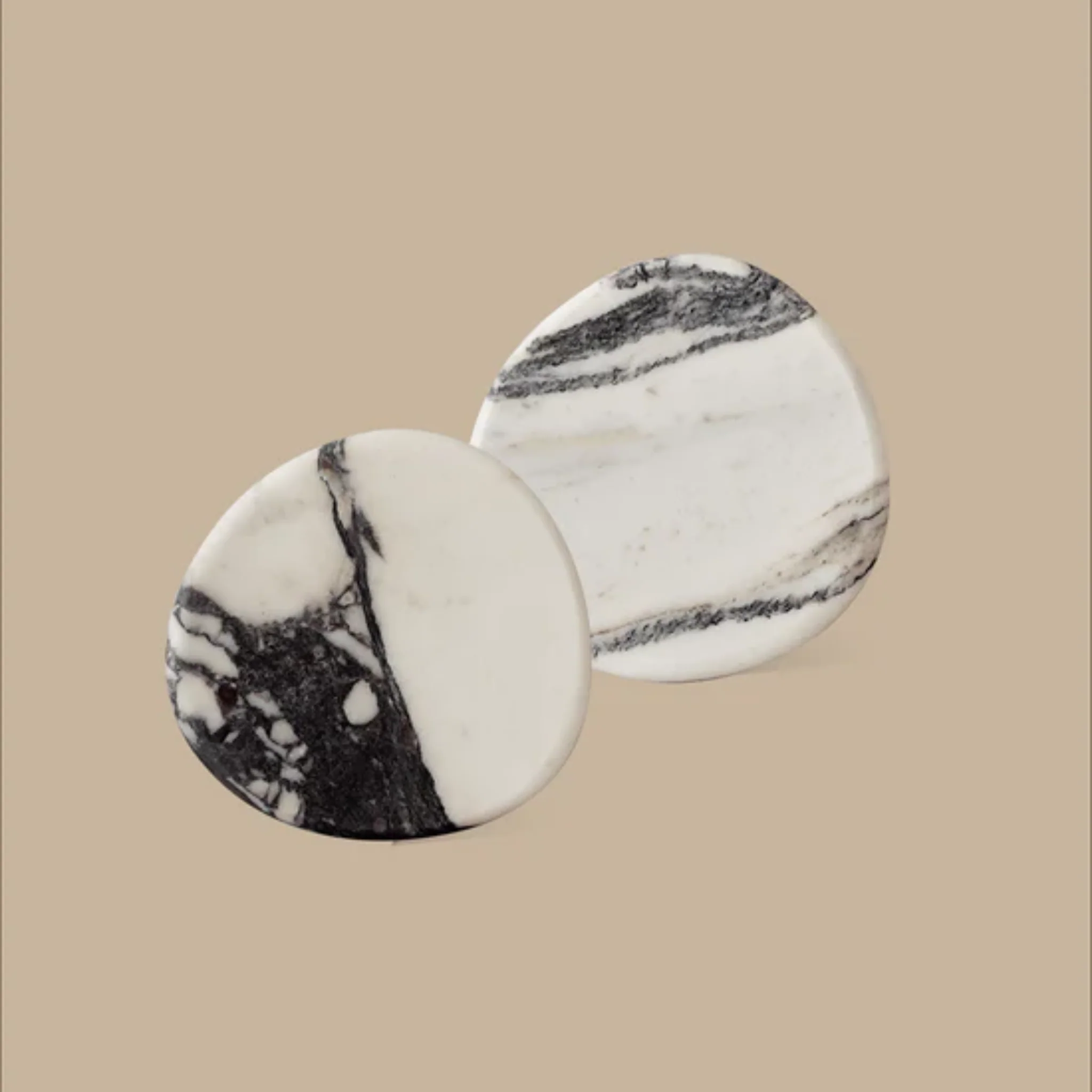 BLACK BLAZE Stone Coasters, Calacatta Viola (Set of 2) - Image 4