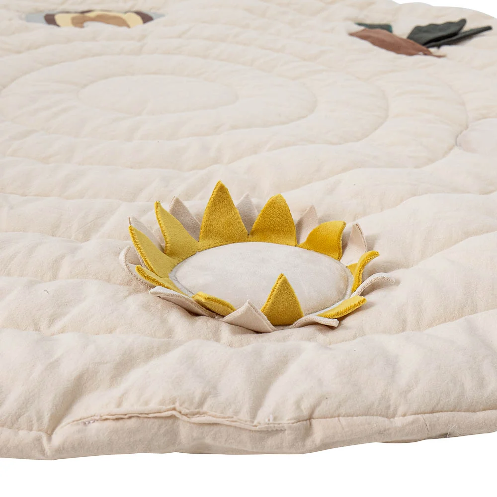 BLOOMINGVILLE Agnes Cotton Playmat, White, 100cm - Image 3