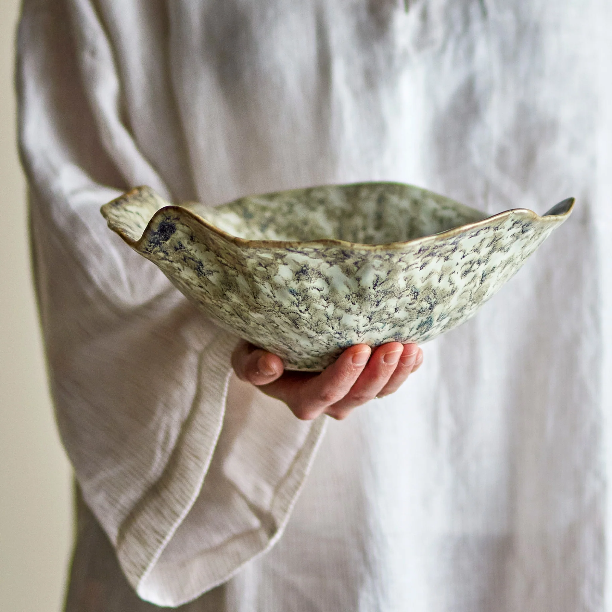 BLOOMINGVILLE Lennon Stoneware Bowl Ø27cm, Grey