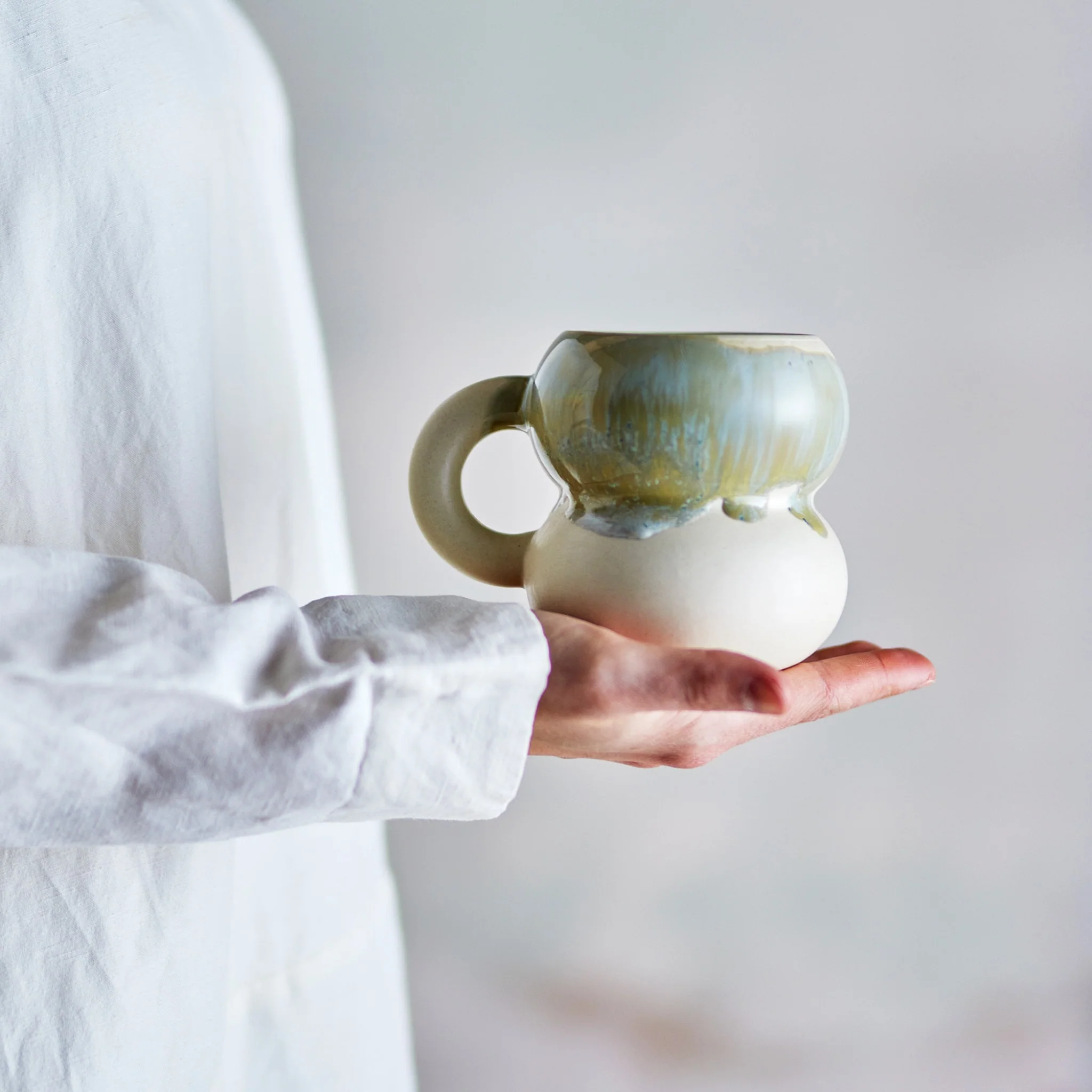 BLOOMINGVILLE Luna Cup, Stoneware, Blue