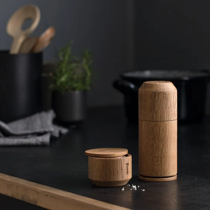 EKTA LIVING ‘Crush Me’ Salt or Pepper Grinder, Oiled Oak - Image 10