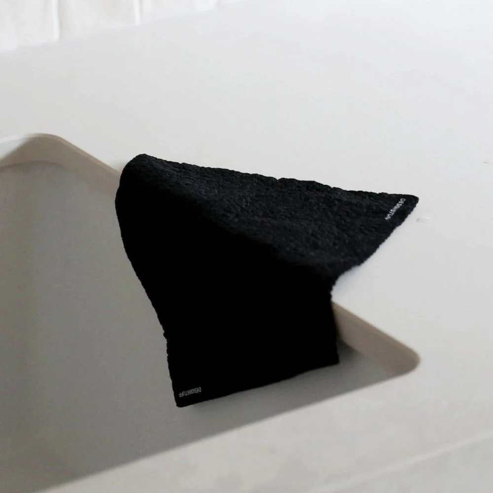 DESIGNSTUFF ETTA Compostable Eco Dishcloth, Black (Set of 2) - Image 6