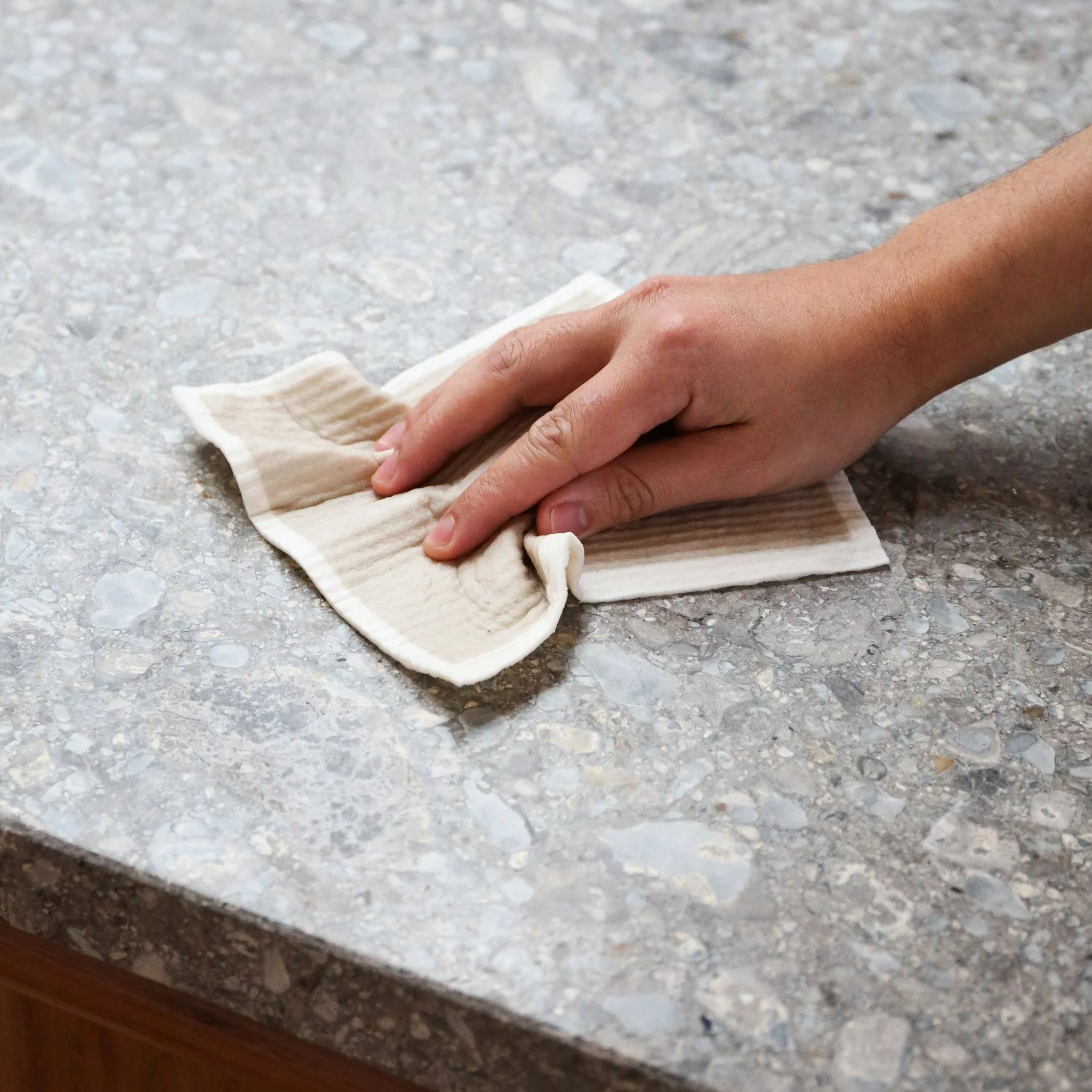 DESIGNSTUFF ETTA Compostable Eco Dishcloth, Burgundy/Sand/Light Grey (Set of 3) - Image 6