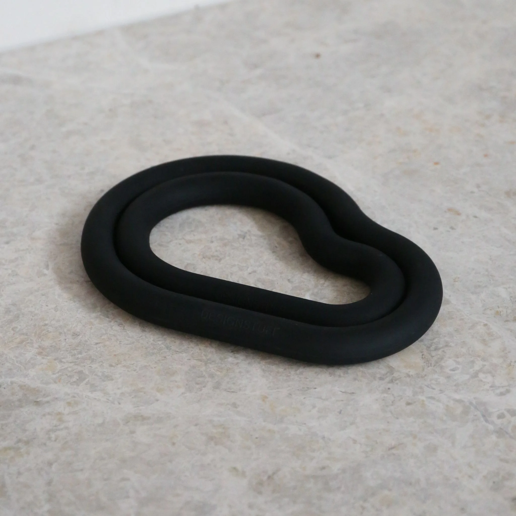 DESIGNSTUFF RUND Curve Silicone Trivet L, Black - Image 3
