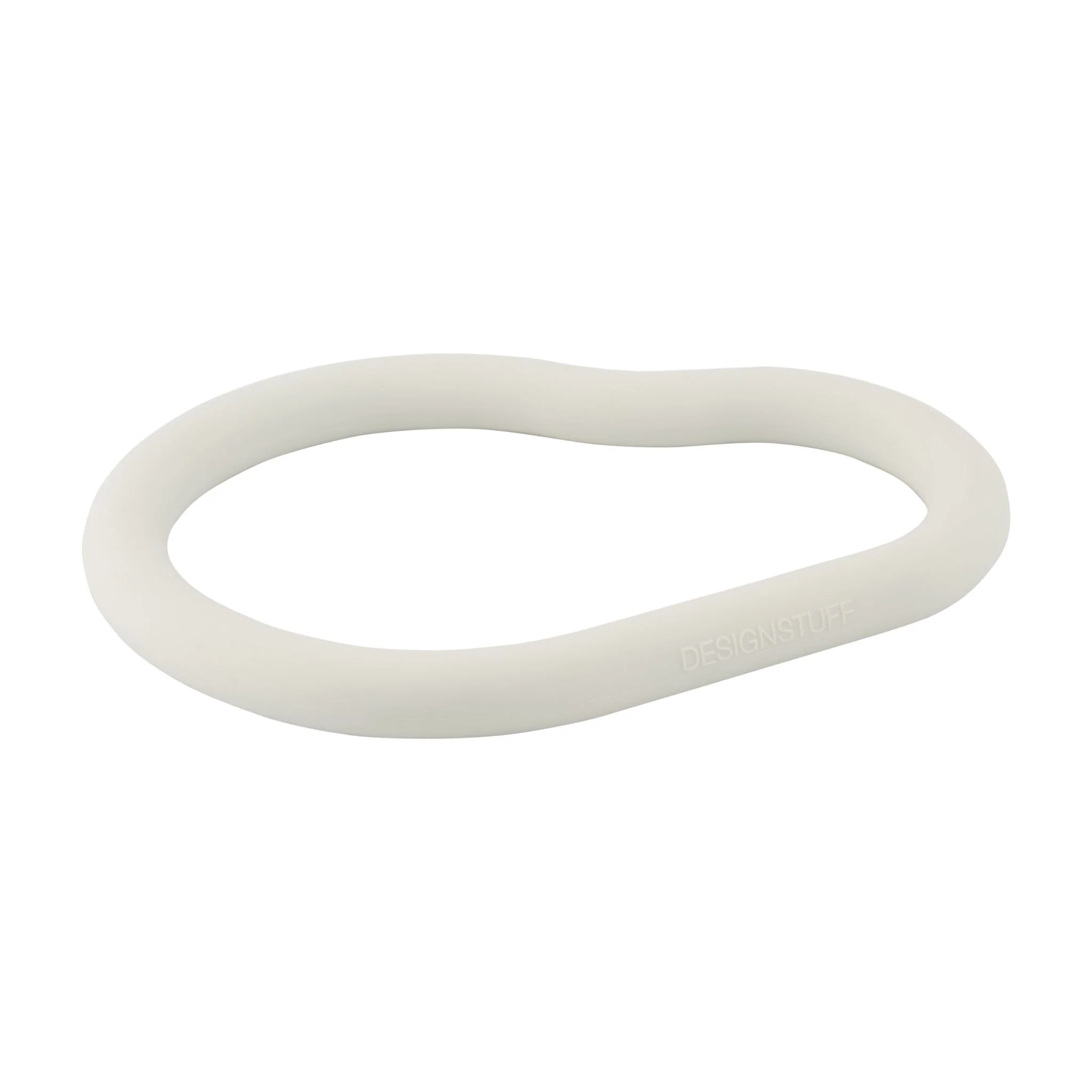 DESIGNSTUFF RUND Curve Silicone Trivet L, Chalk - Image 2