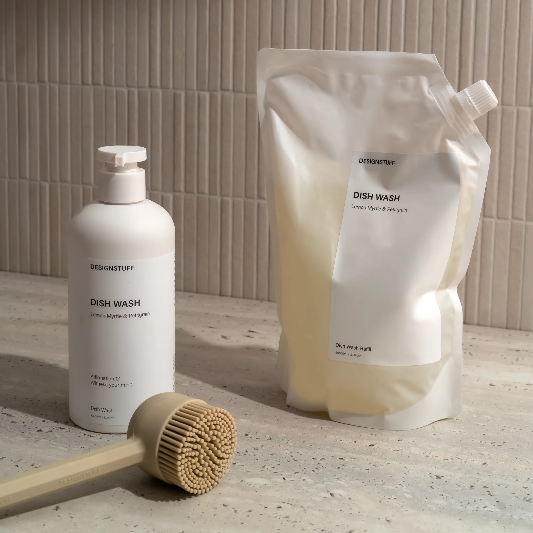 DESIGNSTUFF Dish Wash Refill, Lemon Myrtle & Petitgrain, 1L - Image 3