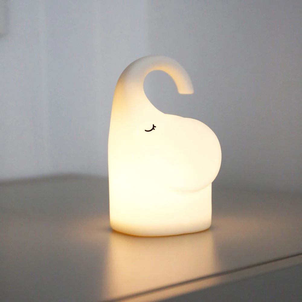 DESIGNSTUFF LUMA Elephant Night Lamp, White