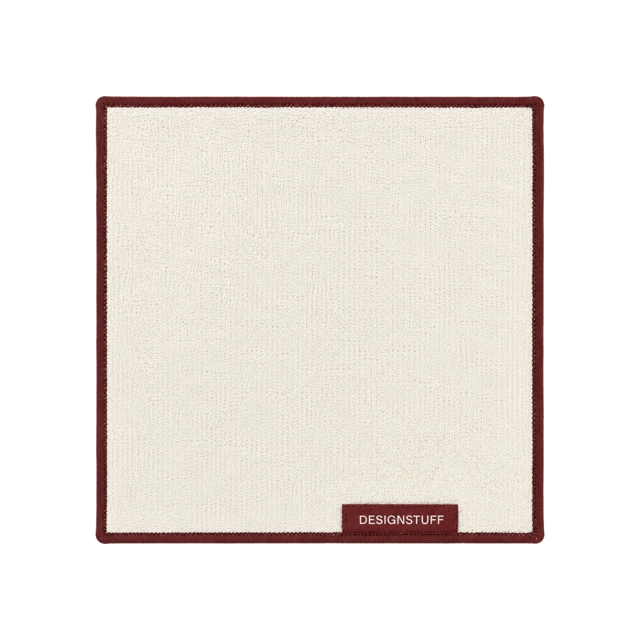 DESIGNSTUFF ETTA Hemp Marle Scourer & Bamboo Dishcloth, Cream/Brick (Set of 2) - Image 4