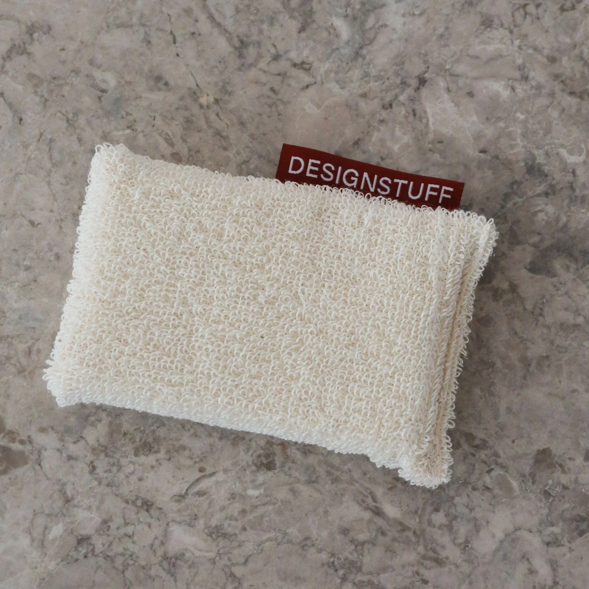 DESIGNSTUFF ETTA Hemp Marle Sponge, Cream/Brick (Set of 2) - Image 5