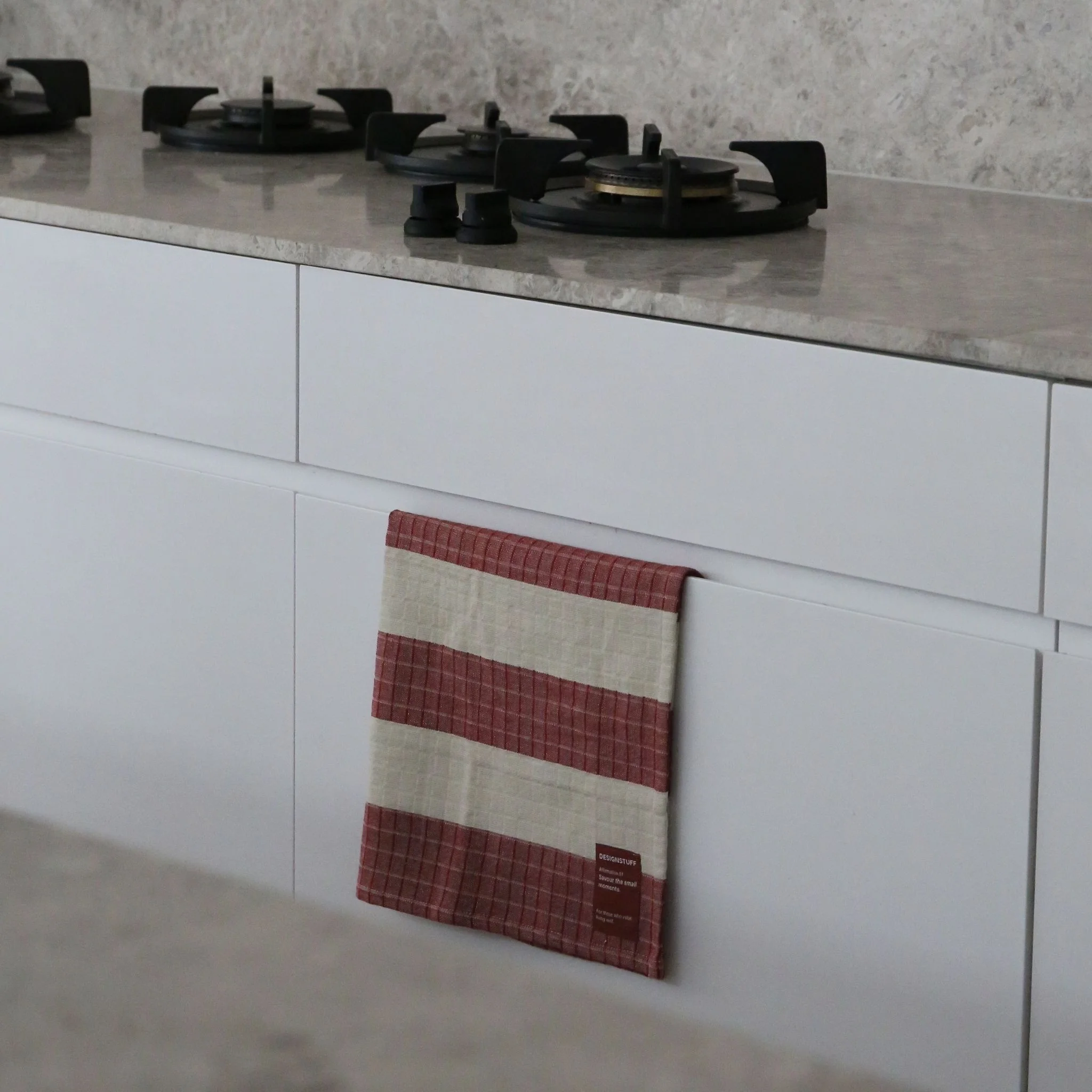 PRE-ORDER │ DESIGNSTUFF ETTA Muslin Tea Towel Block, Brick/Sand - Image 3