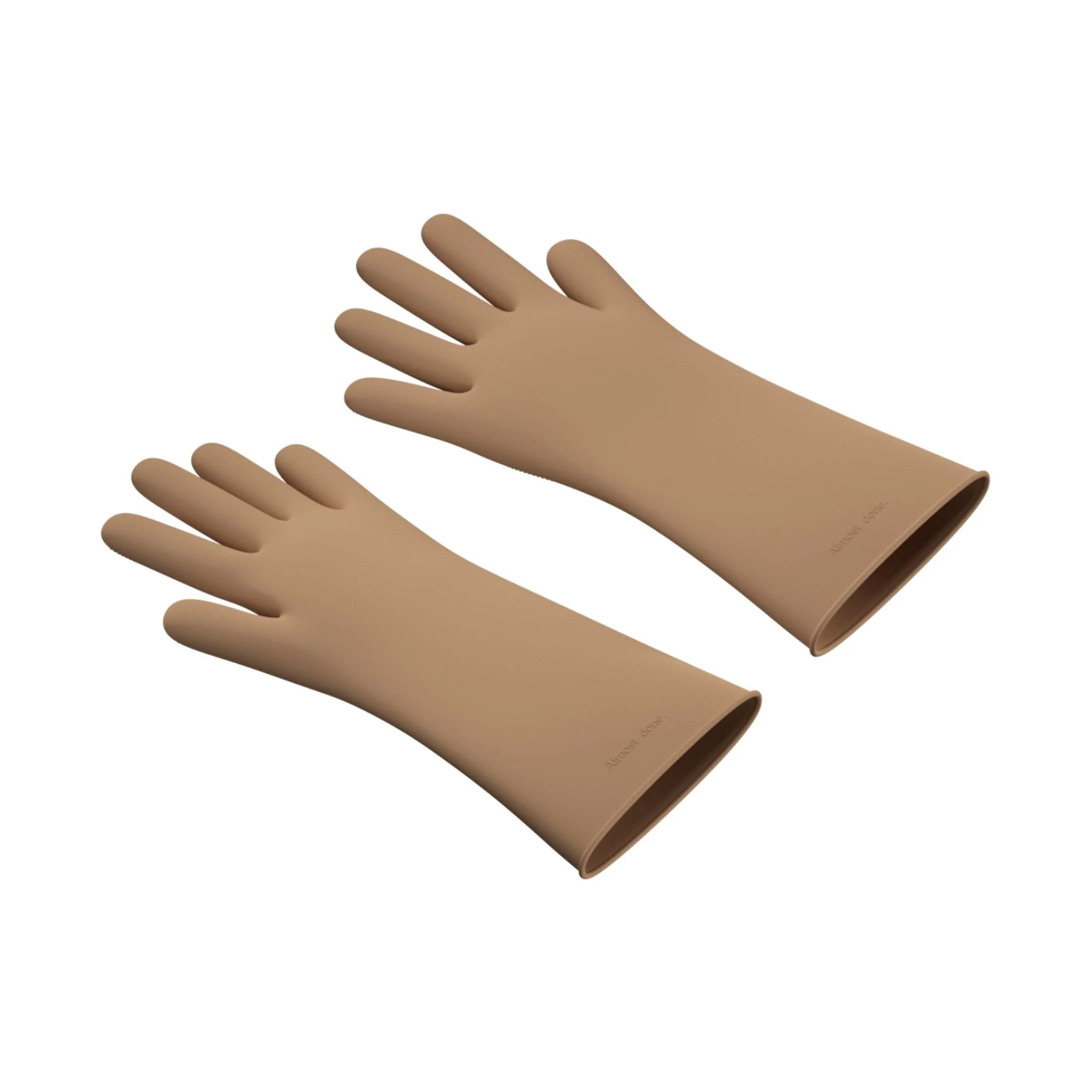 DESIGNSTUFF ETTA Silicone Dish Gloves, Size S/M, Camel - Image 2