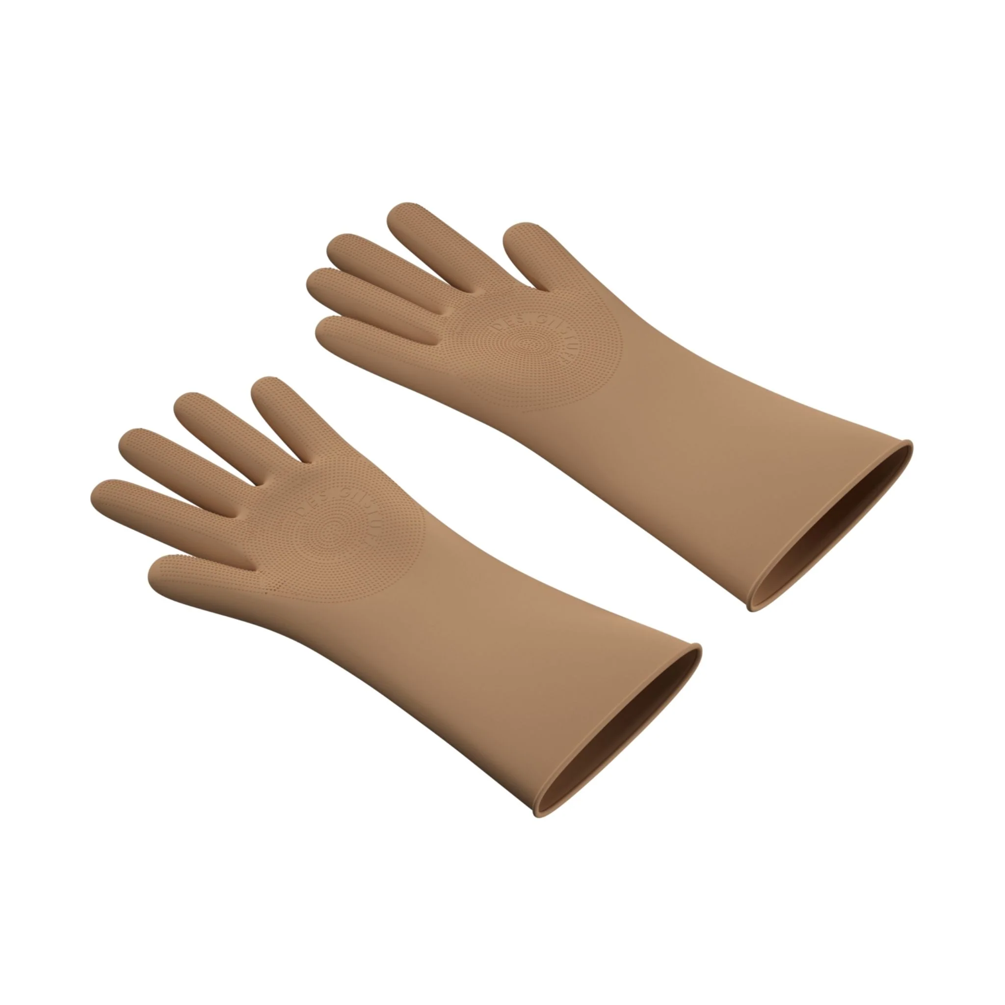 DESIGNSTUFF ETTA Silicone Dish Gloves, Size S/M, Camel - Image 4