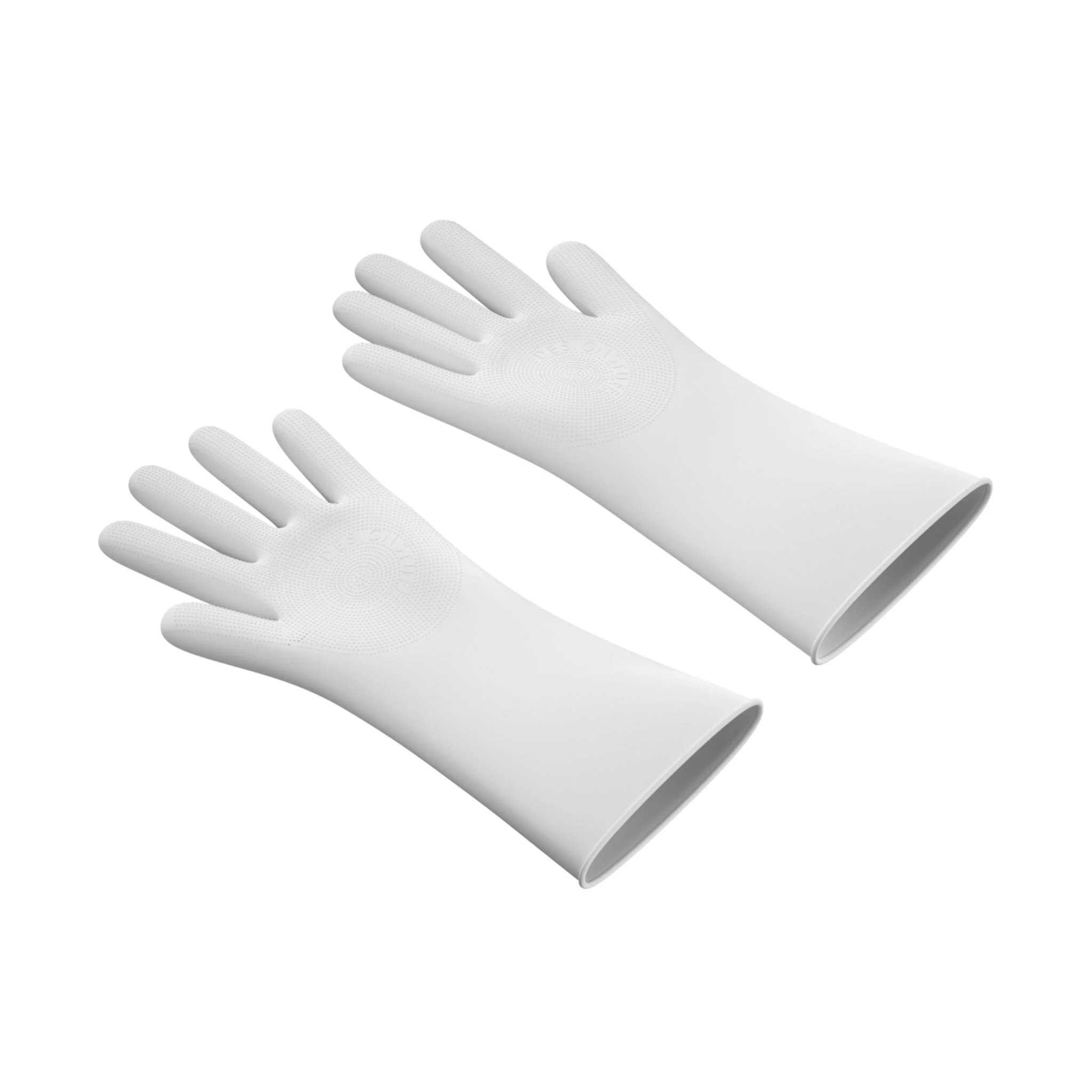 DESIGNSTUFF ETTA Silicone Dish Gloves, Size S/M, White - Image 5