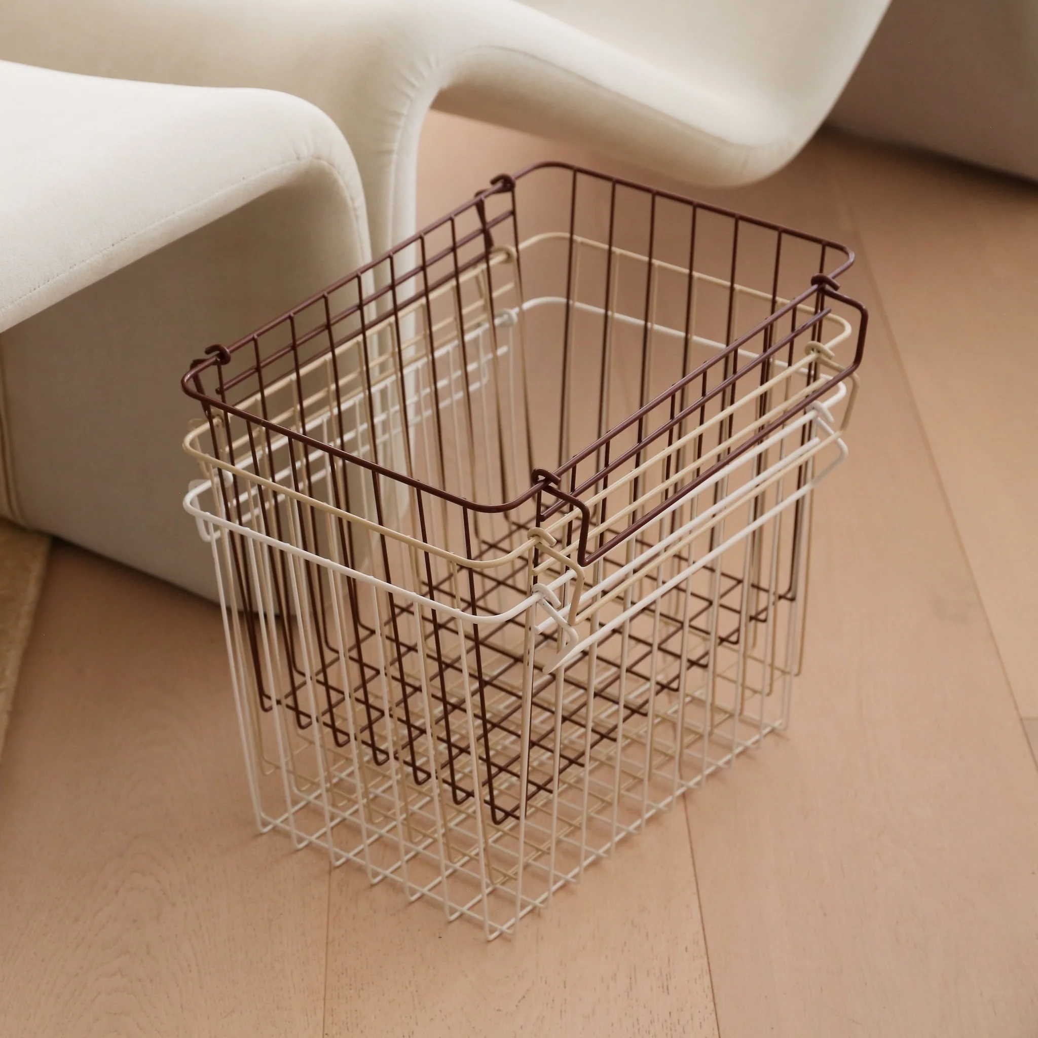 DESIGNSTUFF FORMA Metal Basket, L, White - Image 6