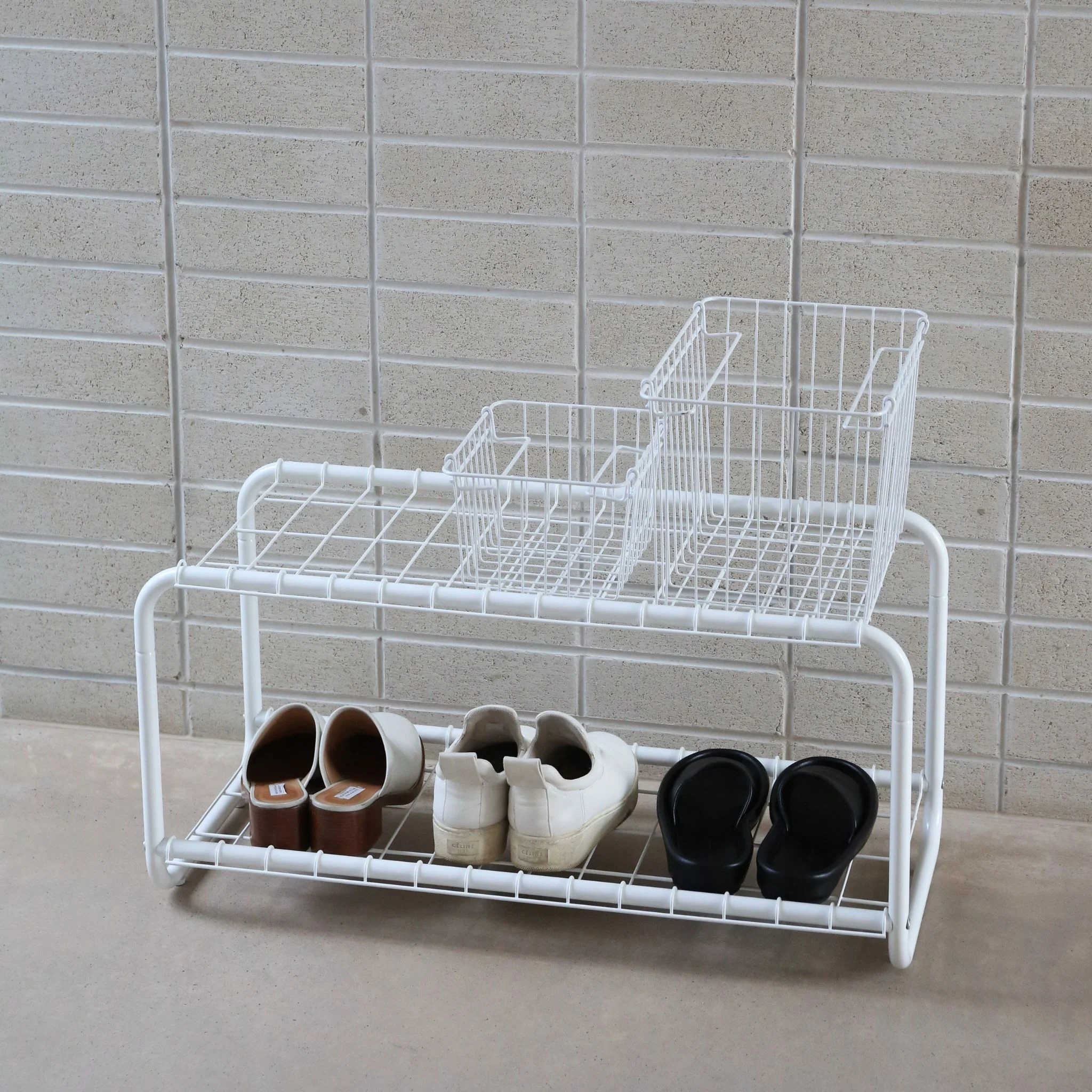 DESIGNSTUFF FORMA Metal Basket, L, White - Image 4