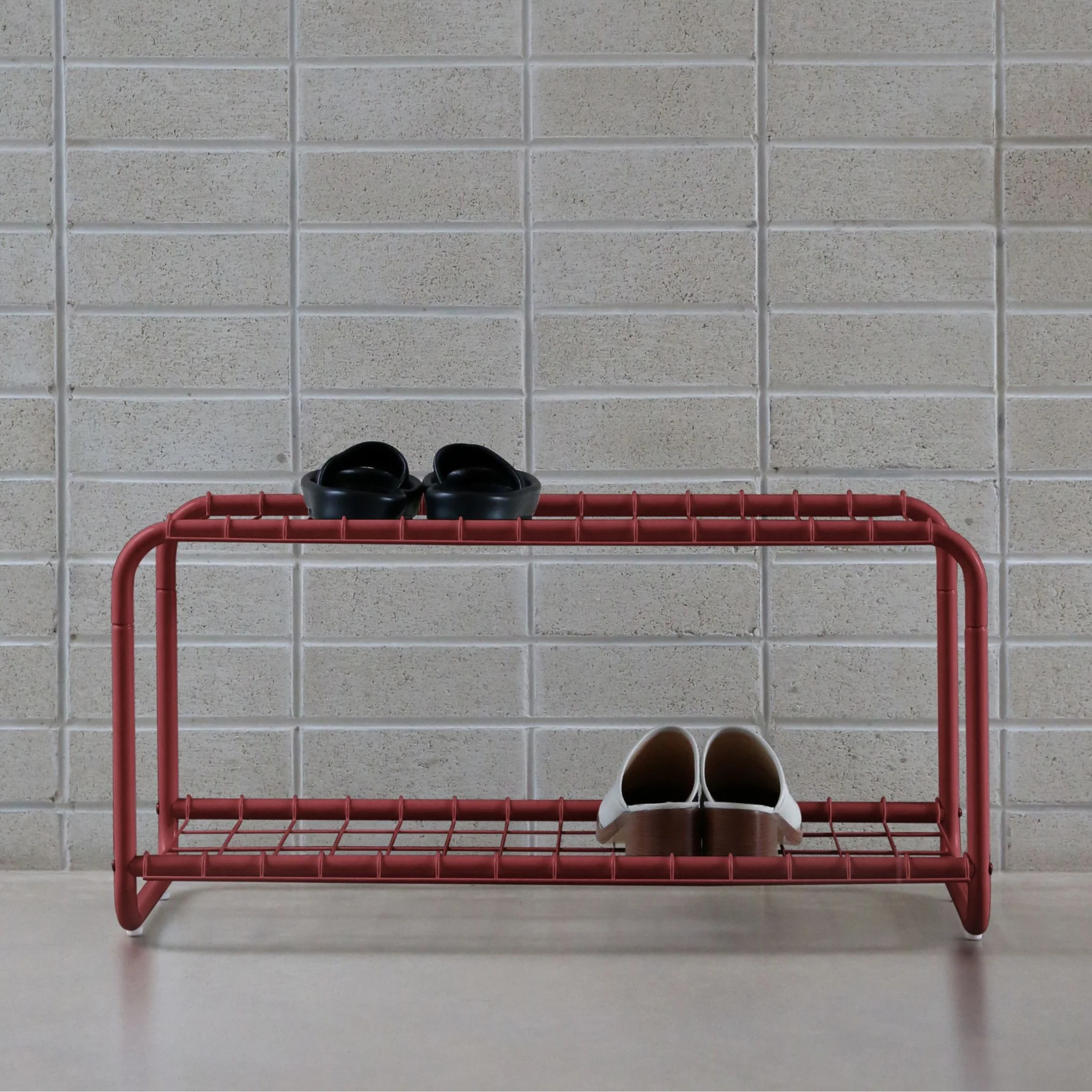 DESIGNSTUFF FORMA Shoe Rack, Brick - Image 4