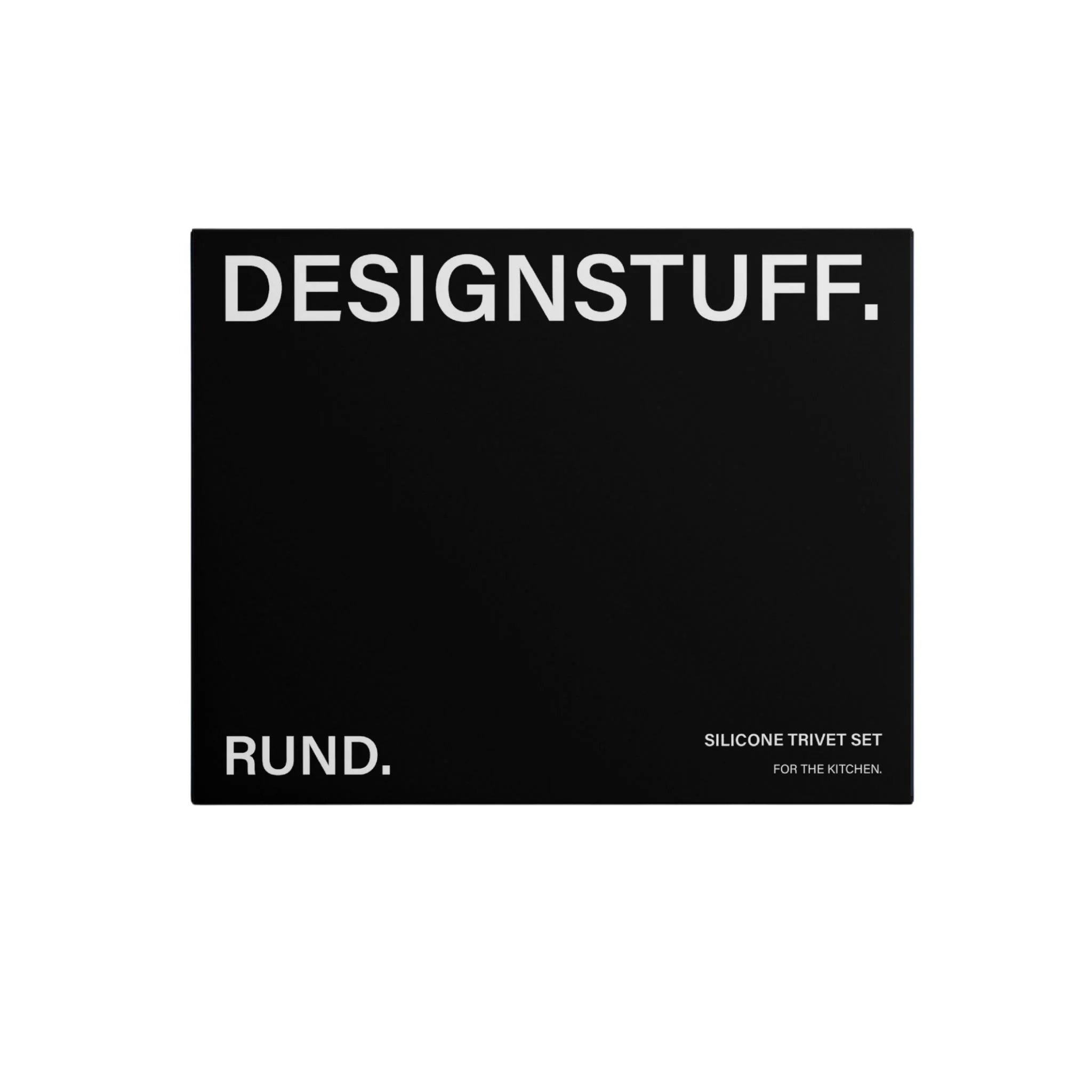 DESIGNSTUFF RUND Curve Trivet Gift Set, Black - Image 7