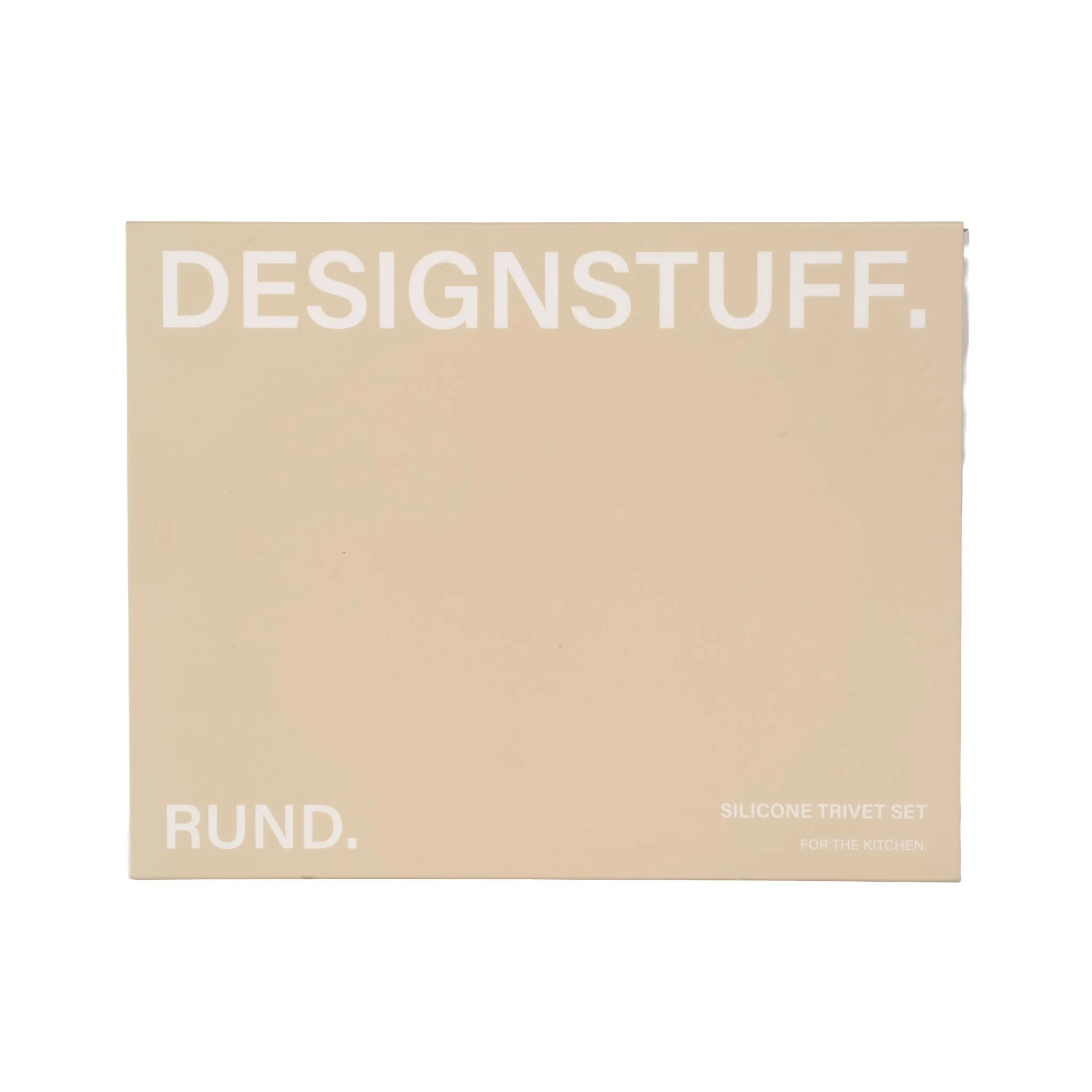 DESIGNSTUFF RUND Curve Trivet Gift Set, Sand - Image 6
