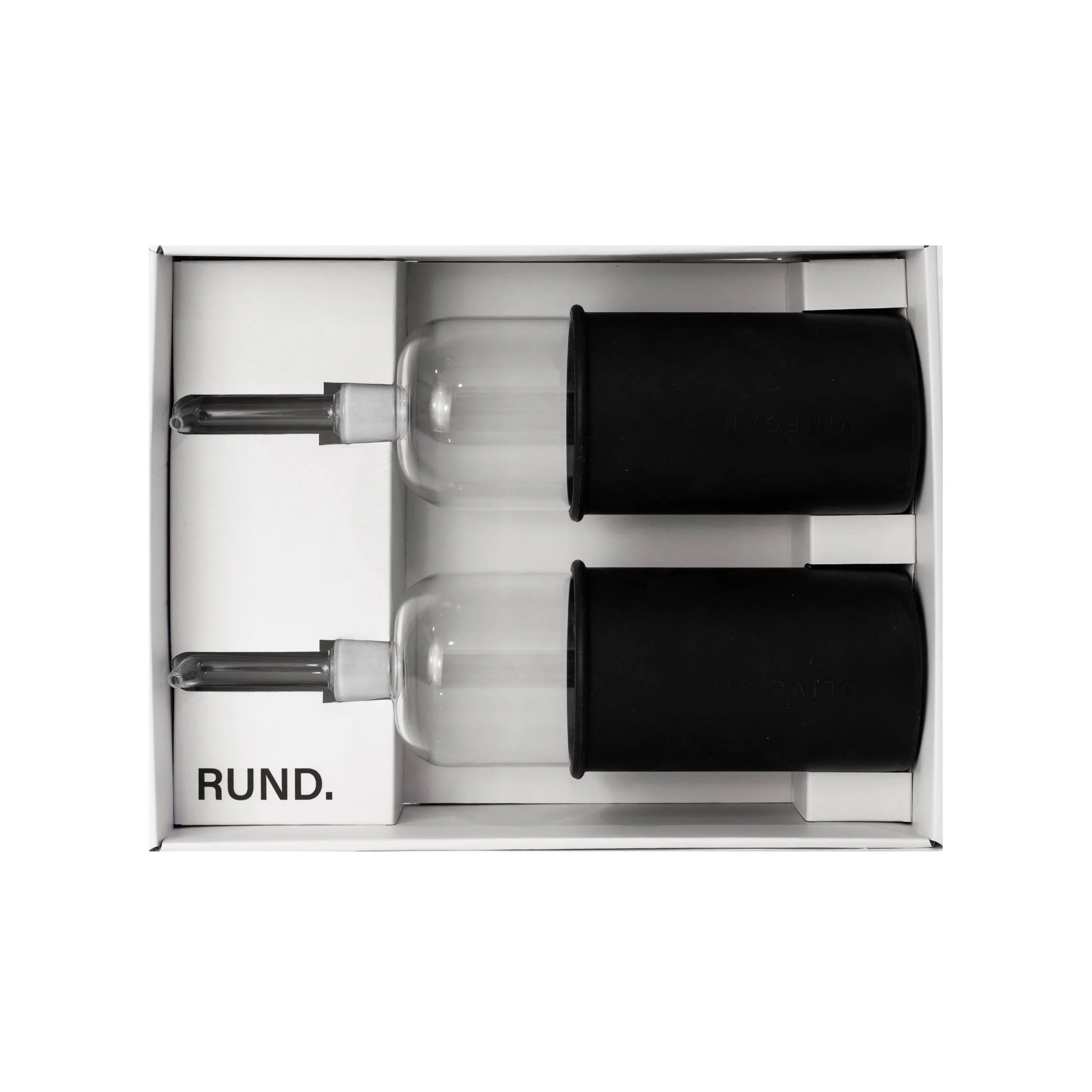 DESIGNSTUFF LUYO Oil & Vinegar Bottle Gift Set, 700 ml, Black