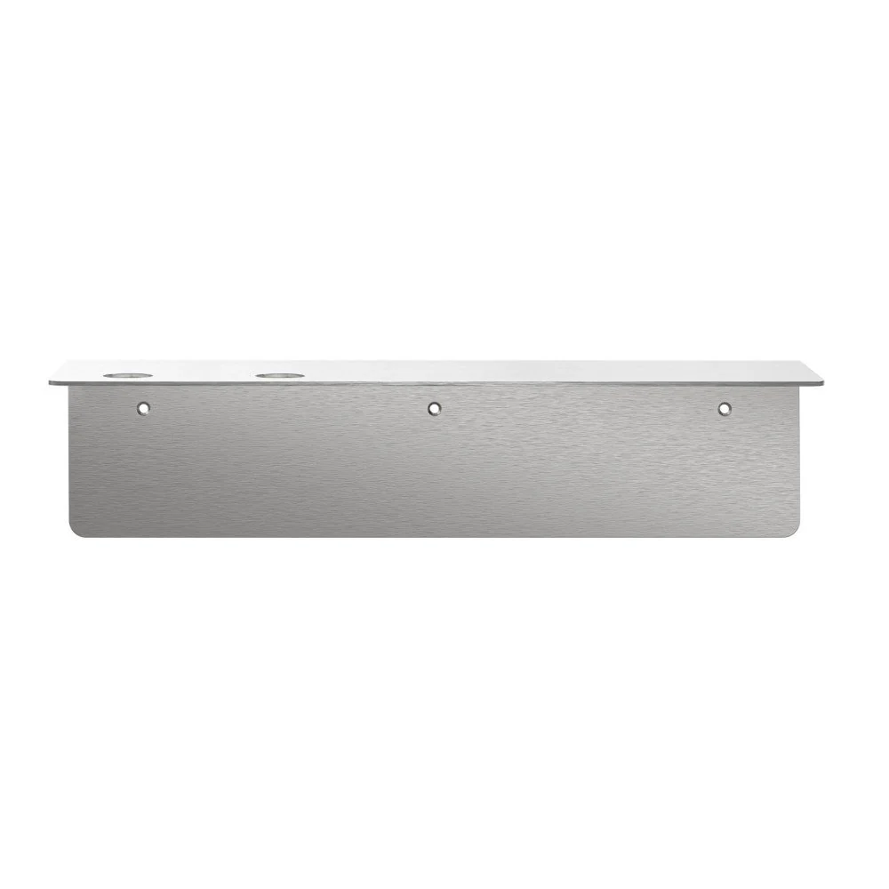 DESIGNSTUFF Shelf w/ Dual Soap Dispenser Holder, L40 cm, Brushed Steel - Image 2