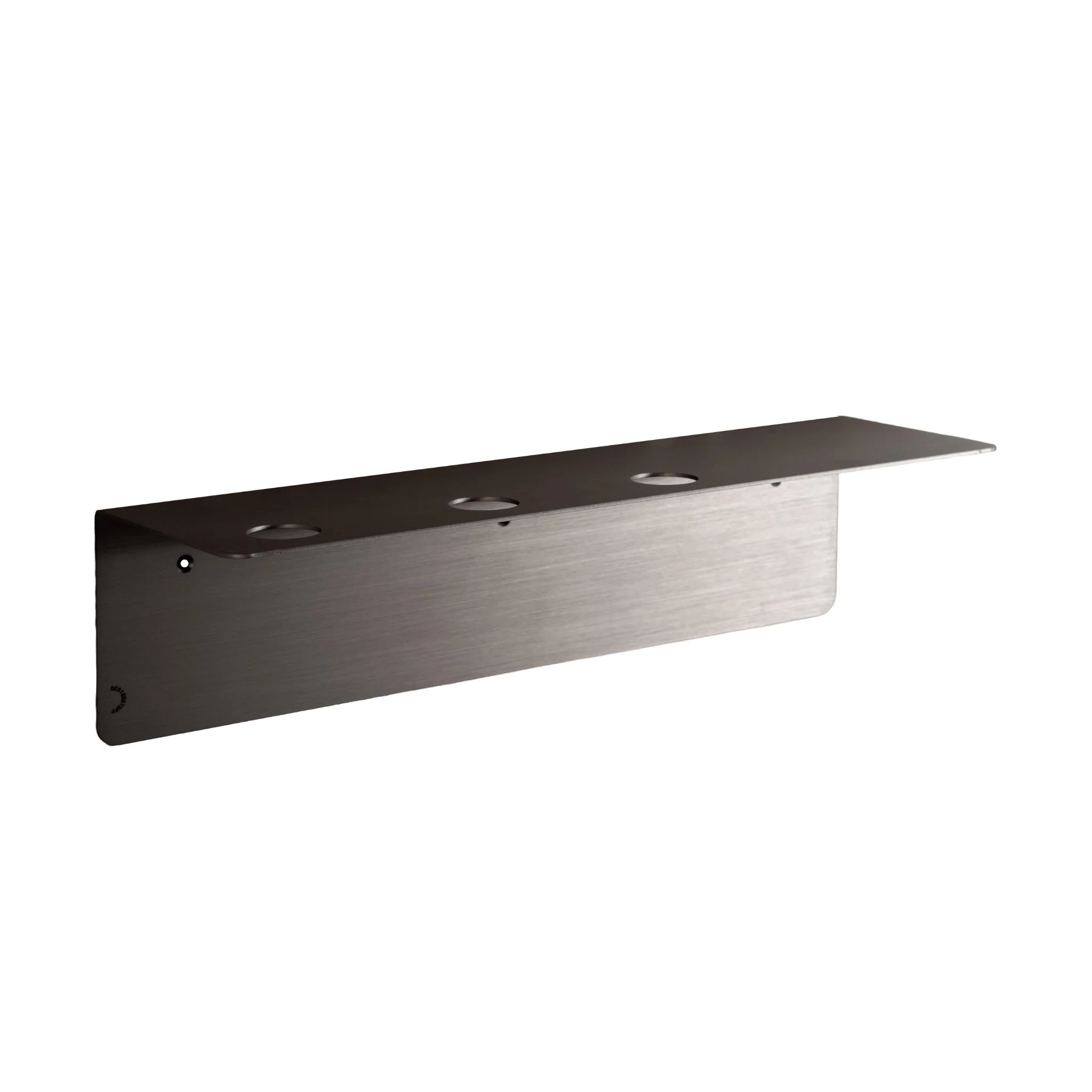 DESIGNSTUFF Shelf w/ Triple Soap Dispenser Holder, L40 cm, Brushed Steel