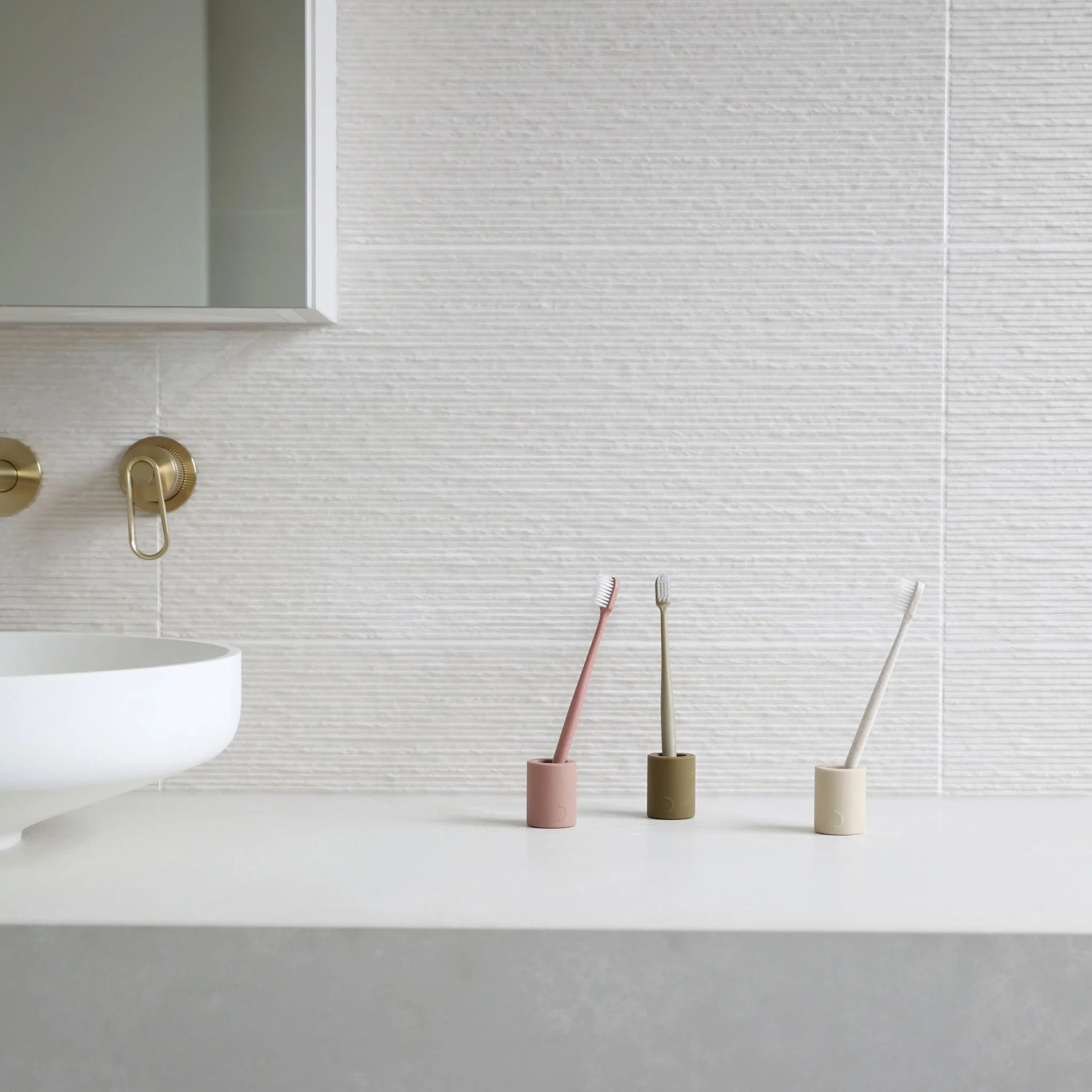 DESIGNSTUFF Toothbrush Holder, Sand - Image 6