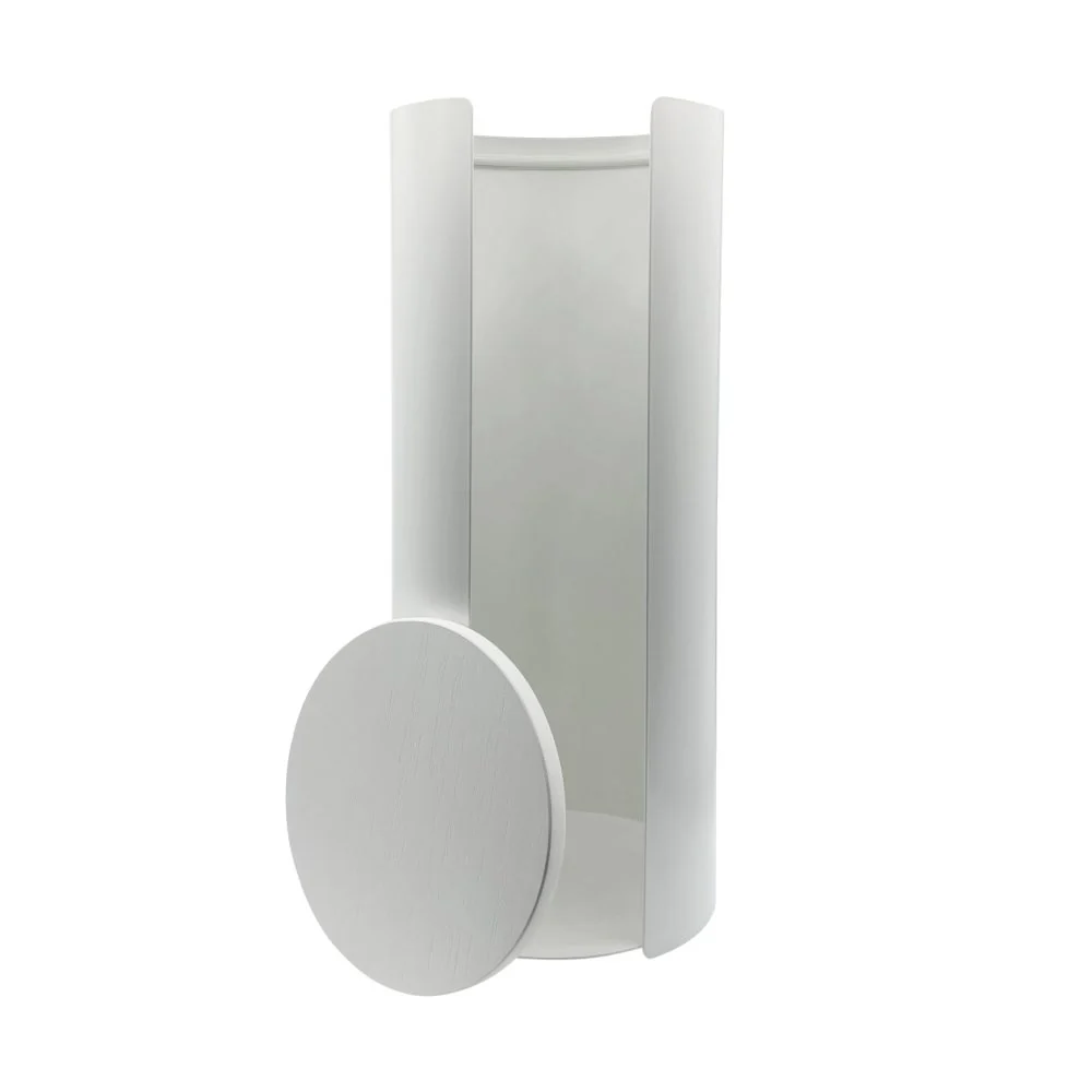 DESIGNSTUFF Wall Mounted Toilet Roll Storage Holder, White - Image 4