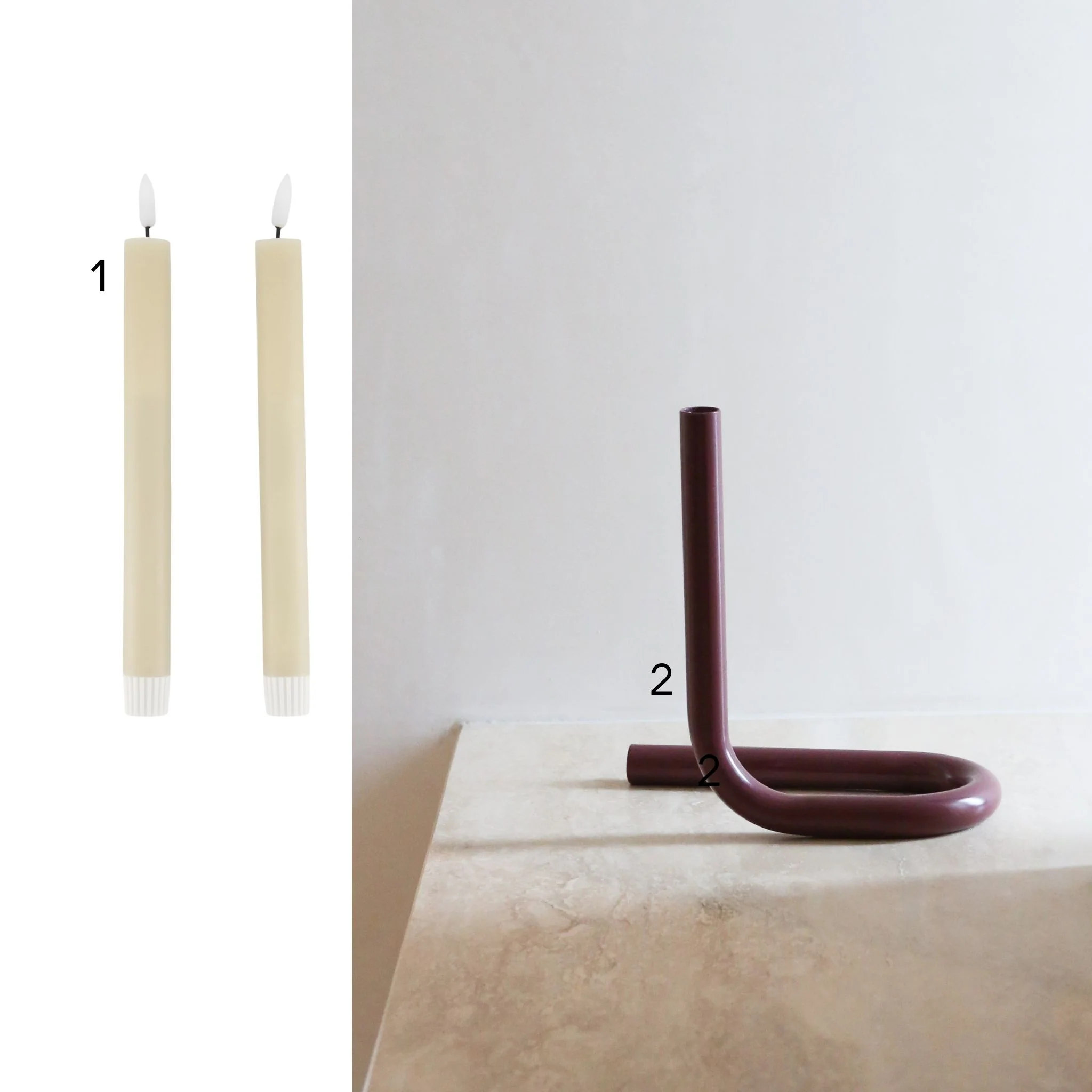 DESIGNSTUFF Bundle Decor 1, Burgundy