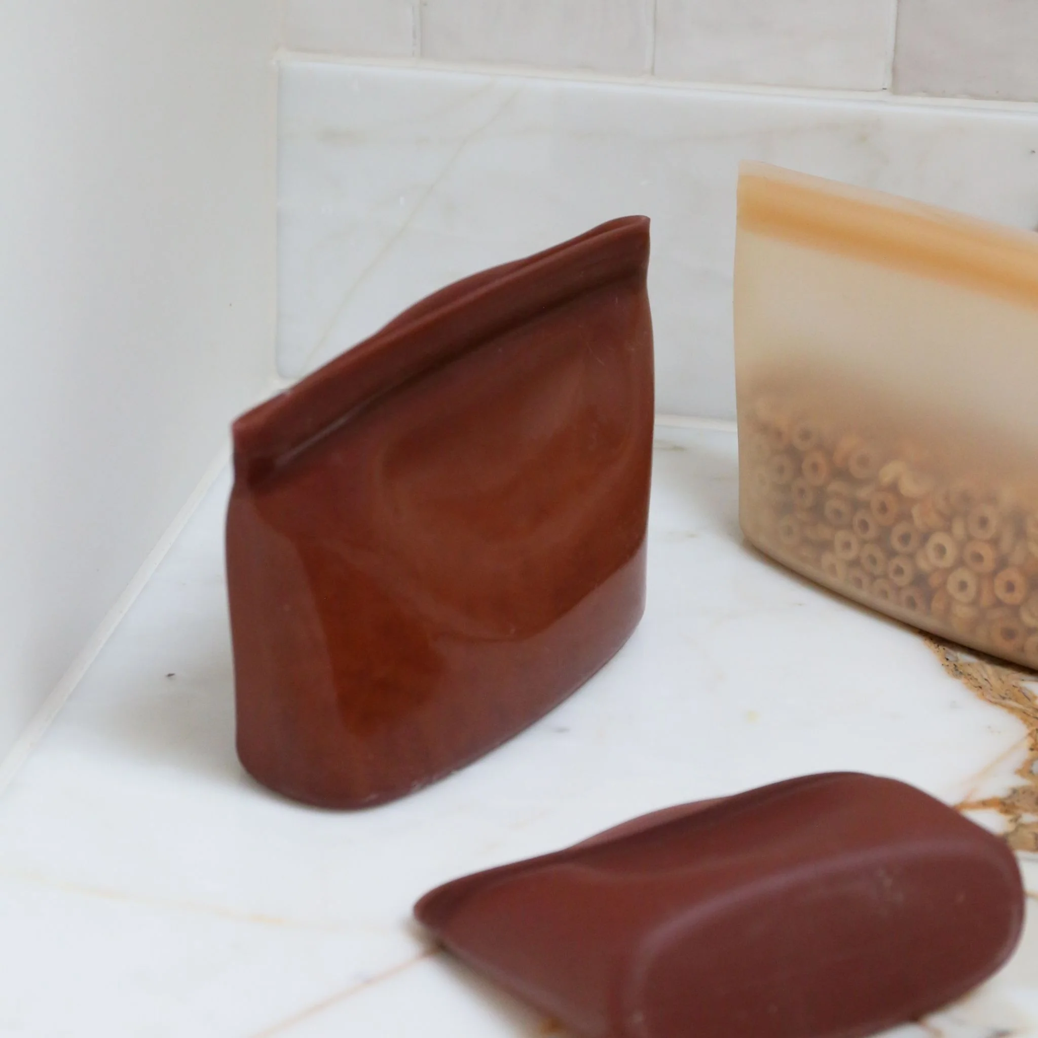 ENKEL STUDIO Keep Pouch, Silicone, Compact, Burgundy - Image 6