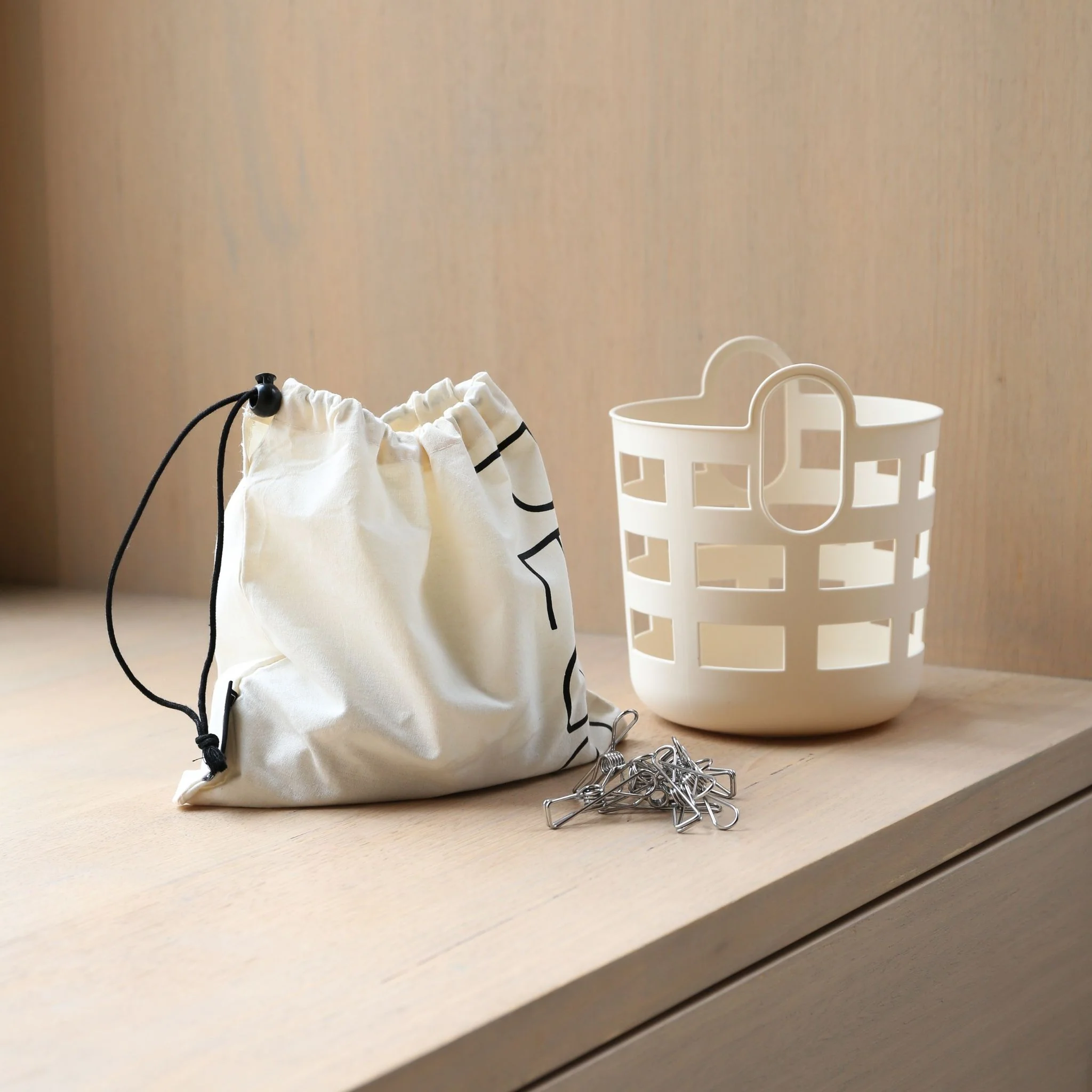 ENKEL STUDIO Storage Basket, Small, Sand (Set of 2) - Image 10