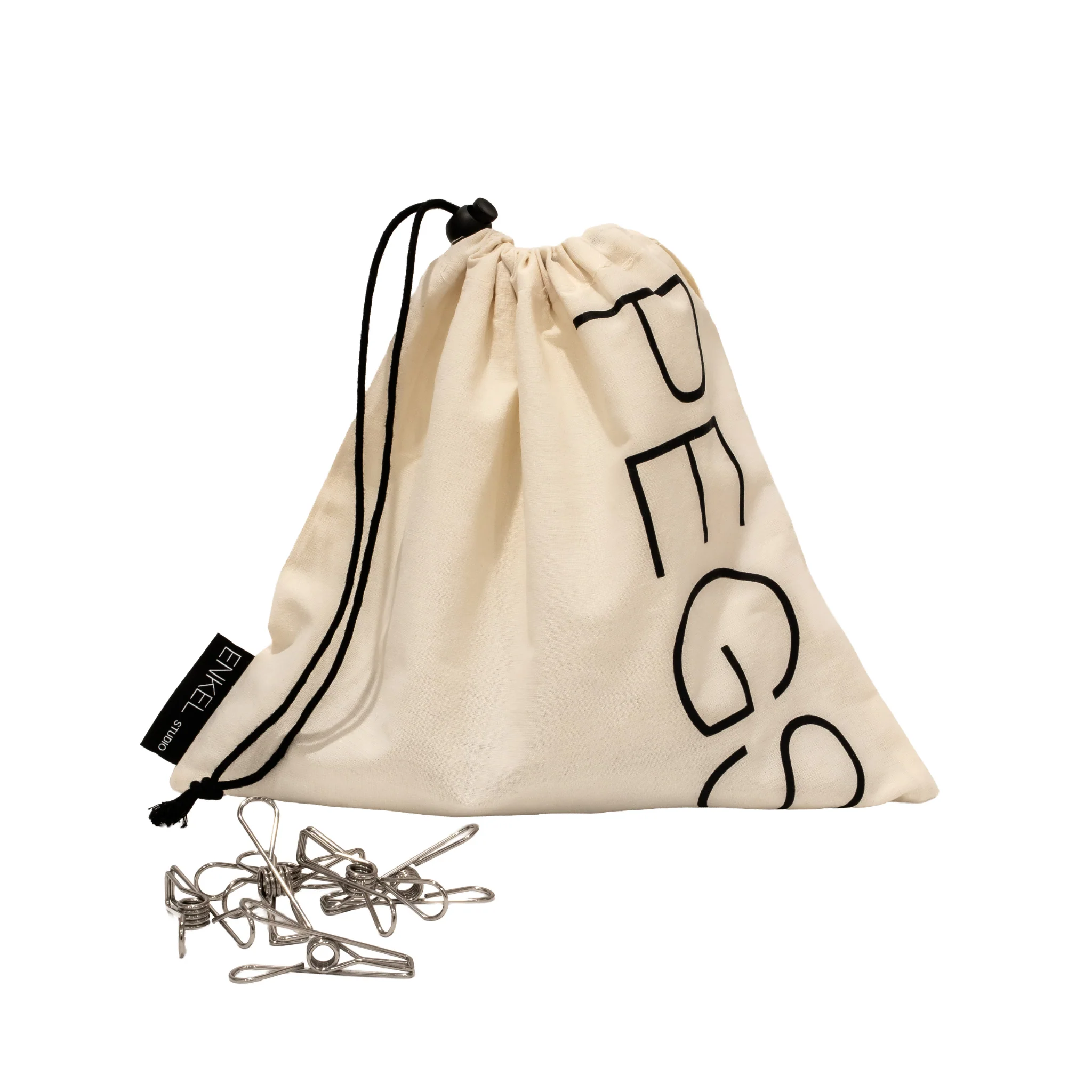 ENKEL STUDIO Hang Pegs Set, Stainless Steel (Set of 60) - Image 2