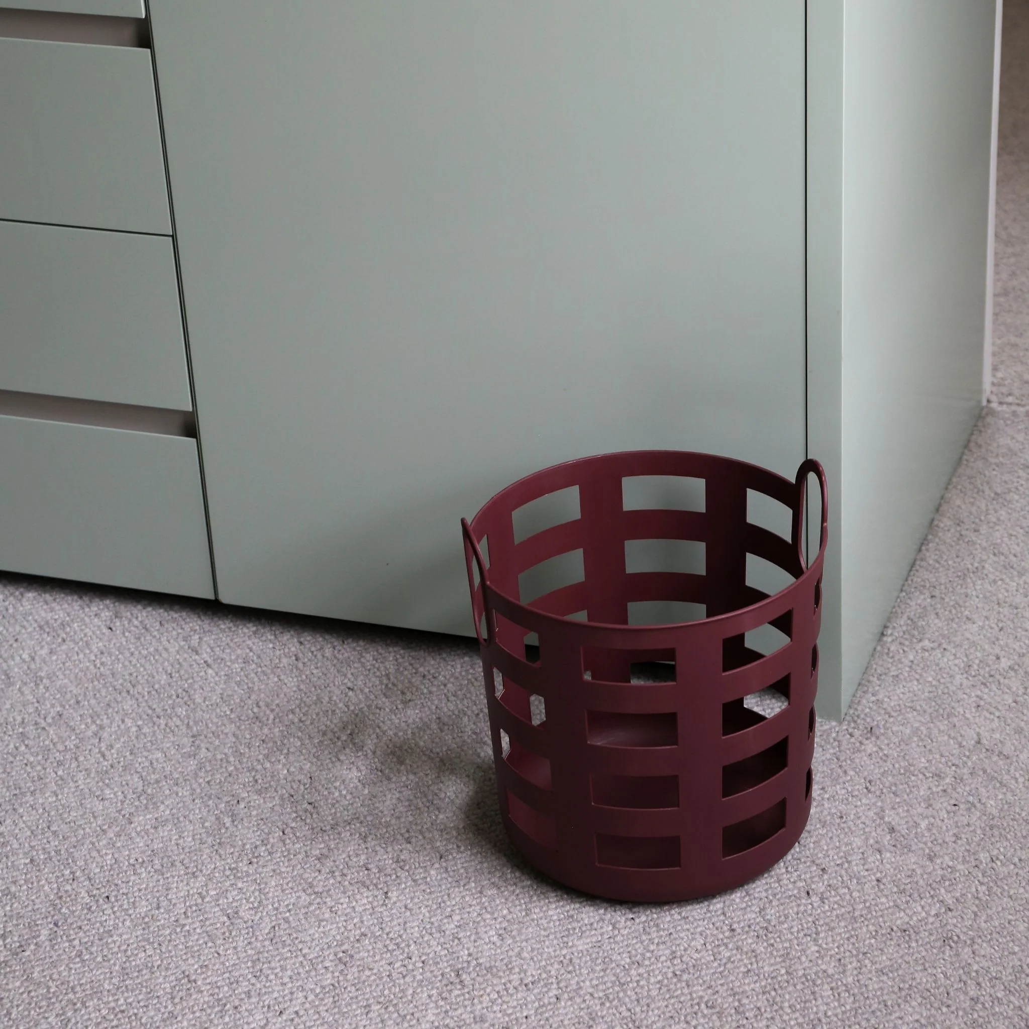ENKEL STUDIO Storage and Laundry Basket, Burgundy (Set of 2) - Image 8