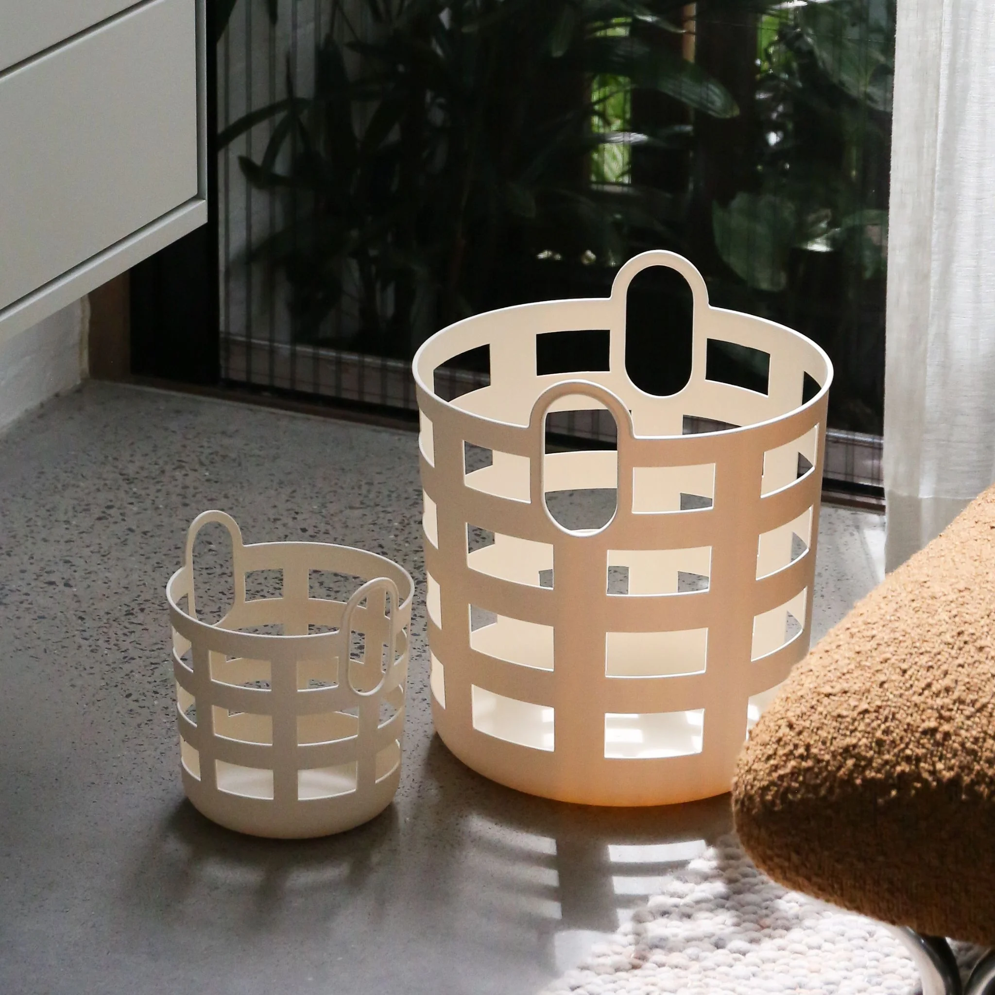 ENKEL STUDIO Storage and Laundry Basket, Sand (Set of 2) - Image 10