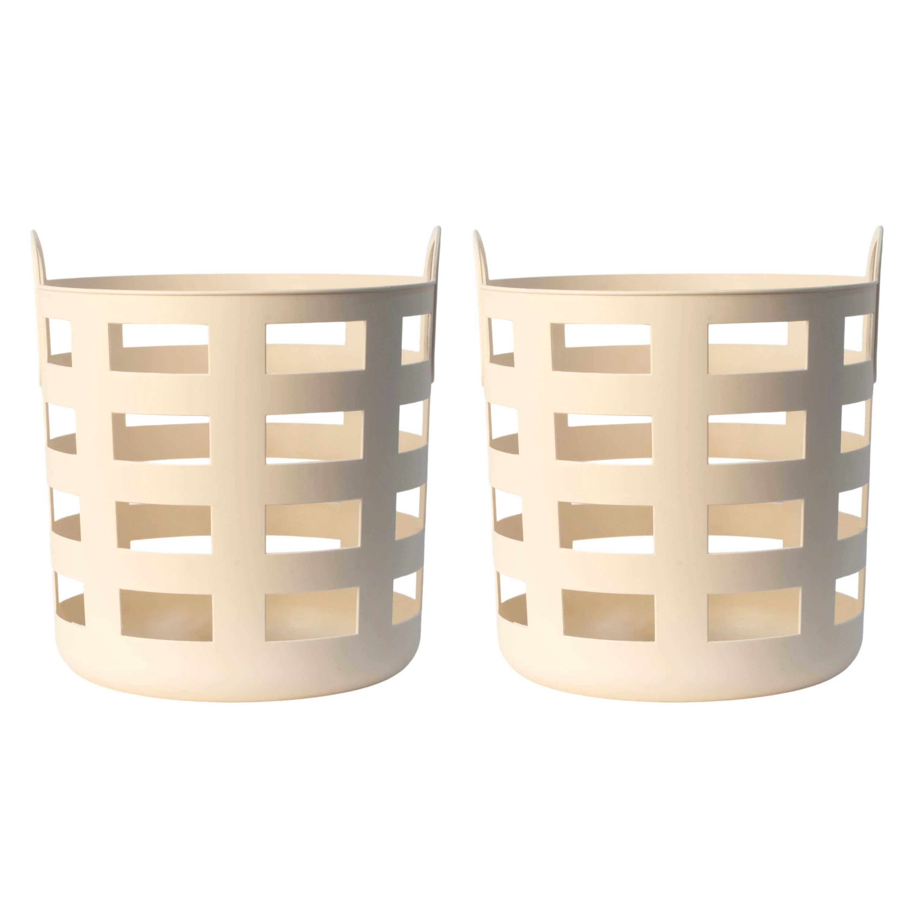 ENKEL STUDIO Storage and Laundry Basket, Sand (Set of 2) - Image 2