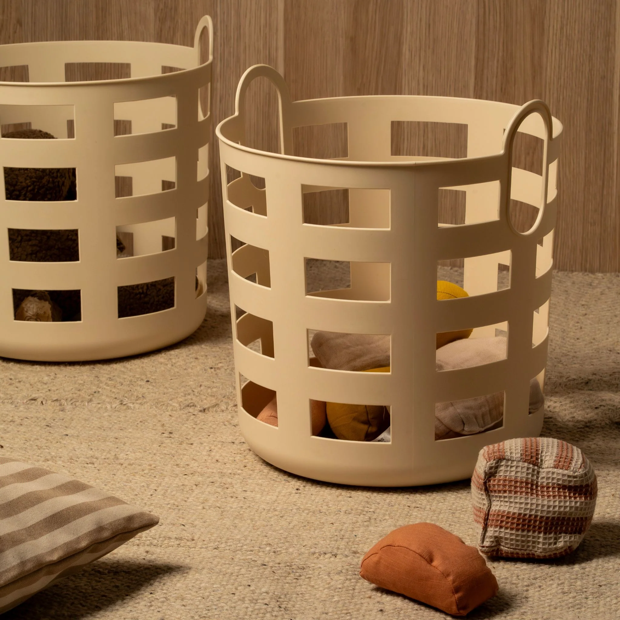 ENKEL STUDIO Storage and Laundry Basket, Sand (Set of 2) - Image 7