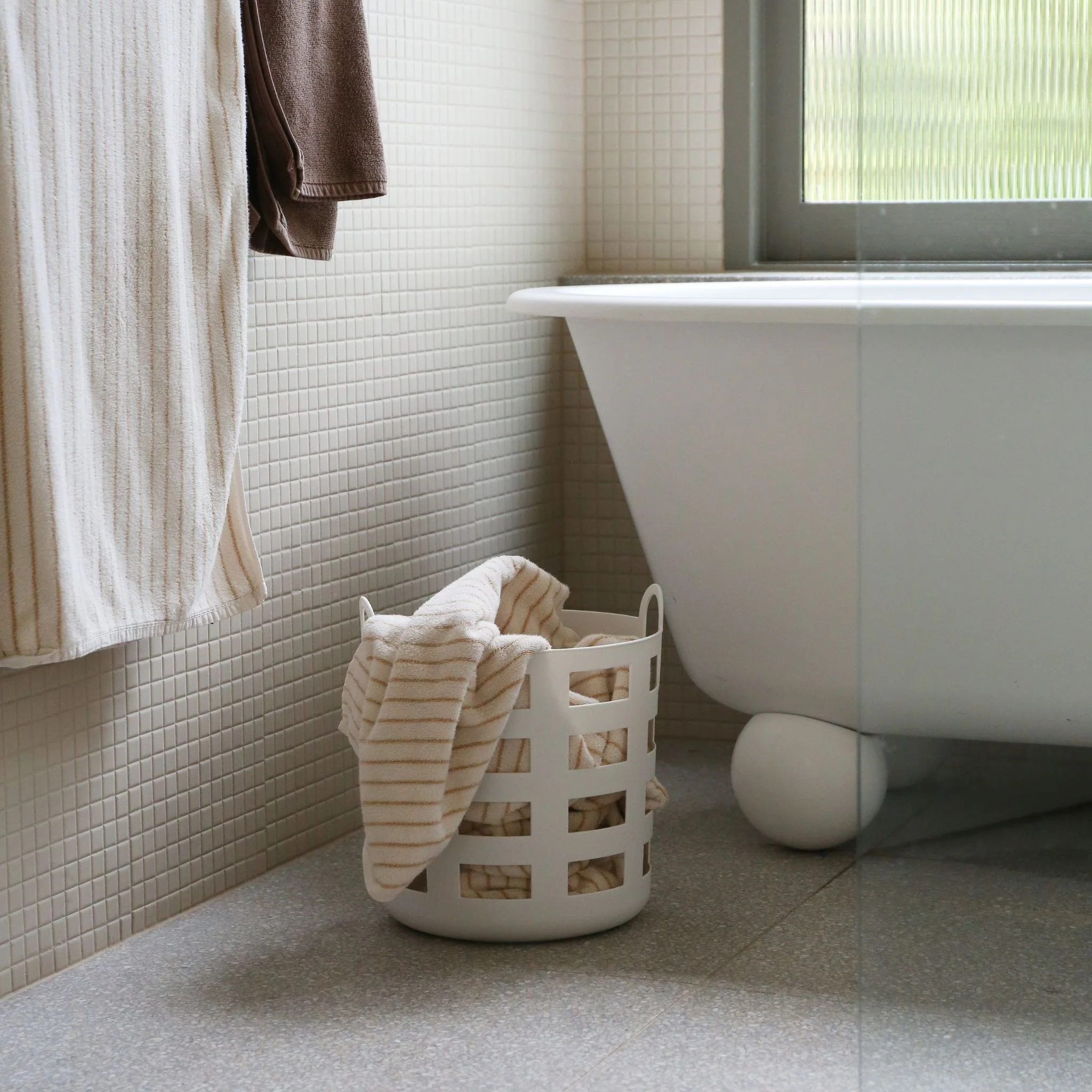 ENKEL STUDIO Storage and Laundry Basket, Sand (Set of 2) - Image 9
