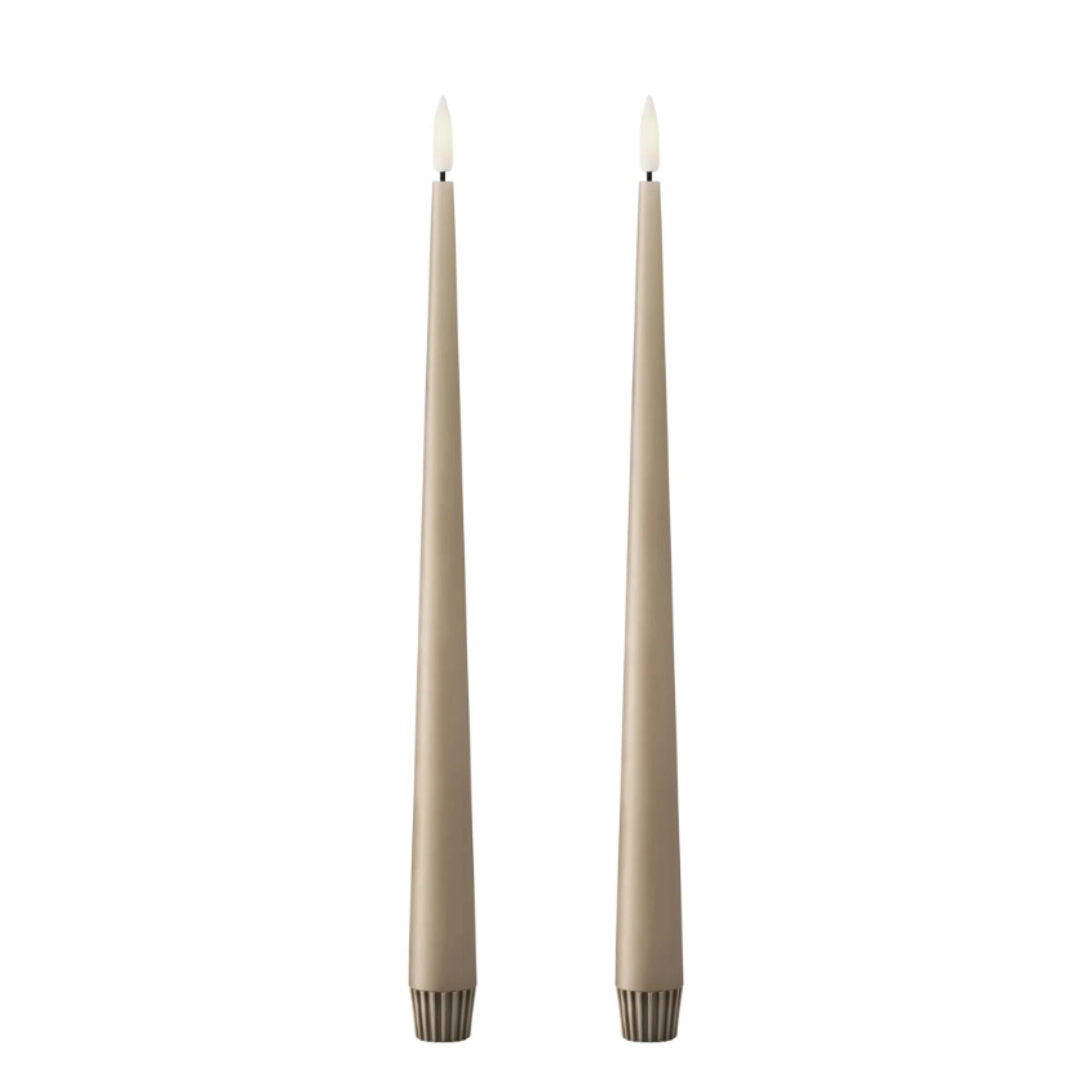 ESTER & ERIK LED Taper Candle, 30cm, Nougat Note (Set of 2)