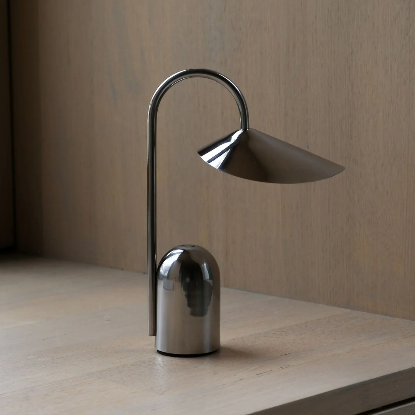 FERM LIVING Arum Portable Lamp, Stainless Steel - Image 2