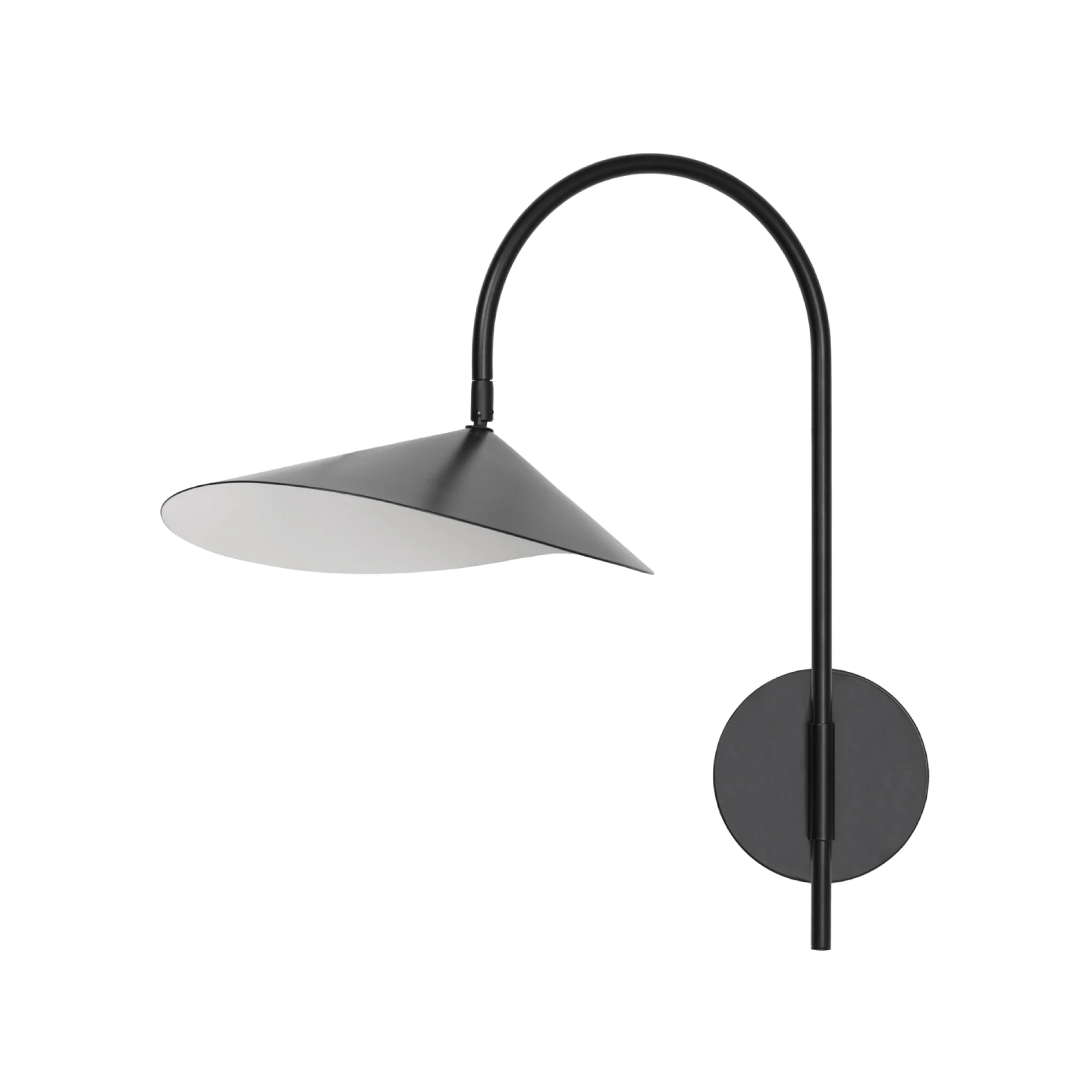 FERM LIVING Arum Swivel Wall Lamp, Hardwired, Black