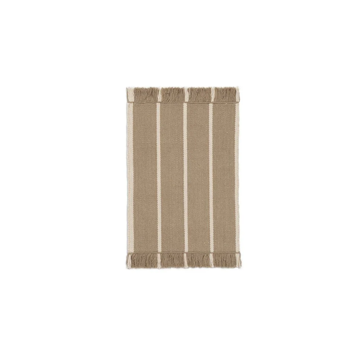 FERM LIVING Calm Kelim Mat, Dark Sand/Off-White, 50x70cm