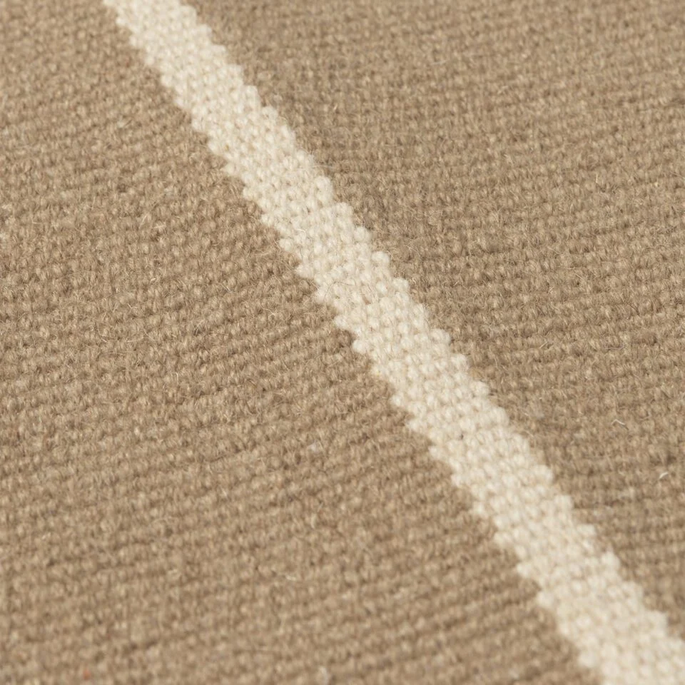FERM LIVING Calm Kelim Rug, Dark Sand/Off-White – 2 Sizes - Image 2