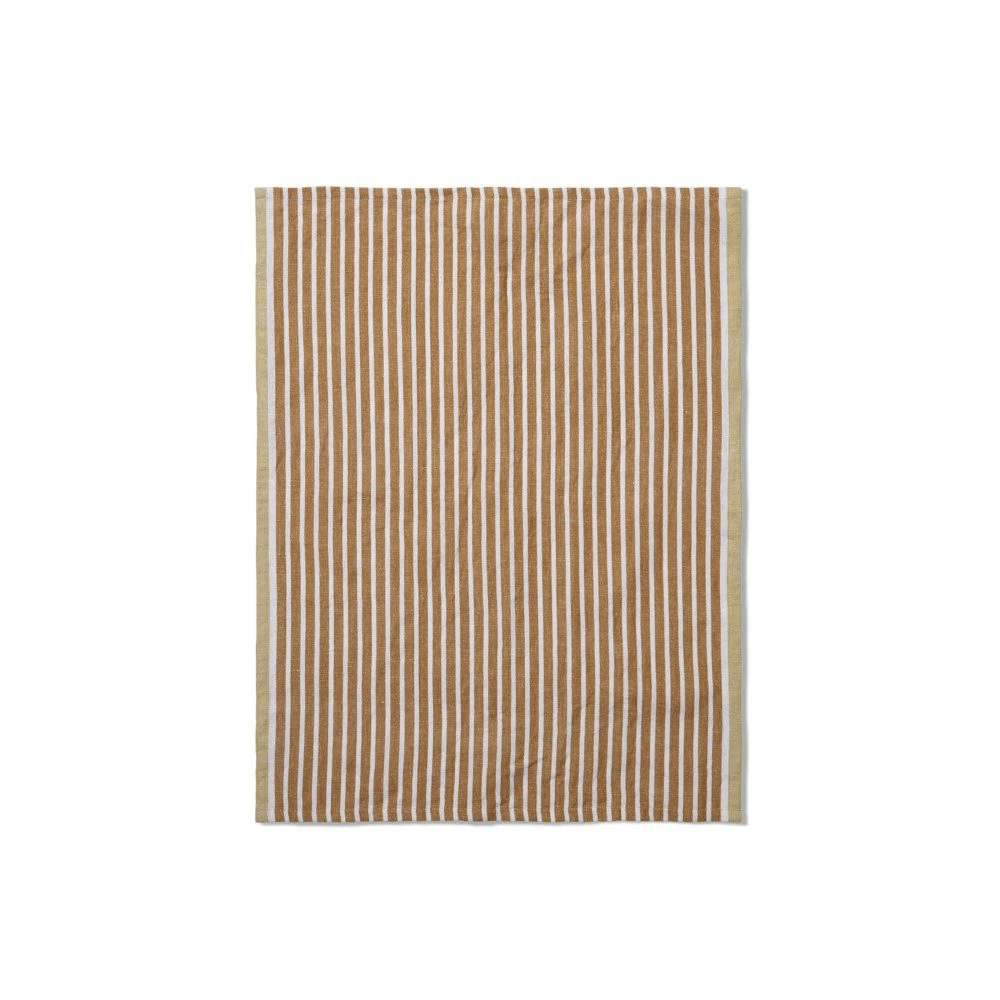 FERM LIVING Hale Kitchen Tea Towel, Golden Brown/Silver Fern - Image 2