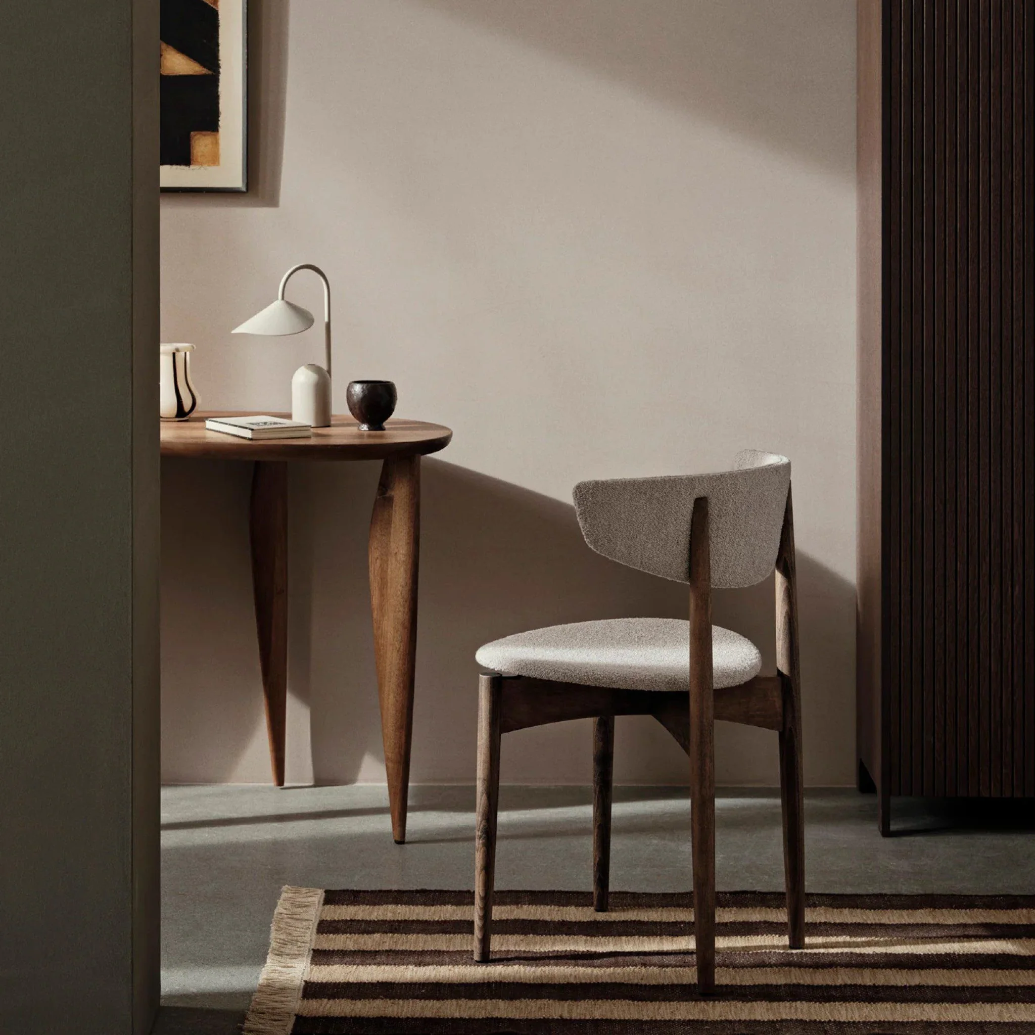 FERM LIVING Ives Rug, Tan/Chocolate, L 140cm - Image 2